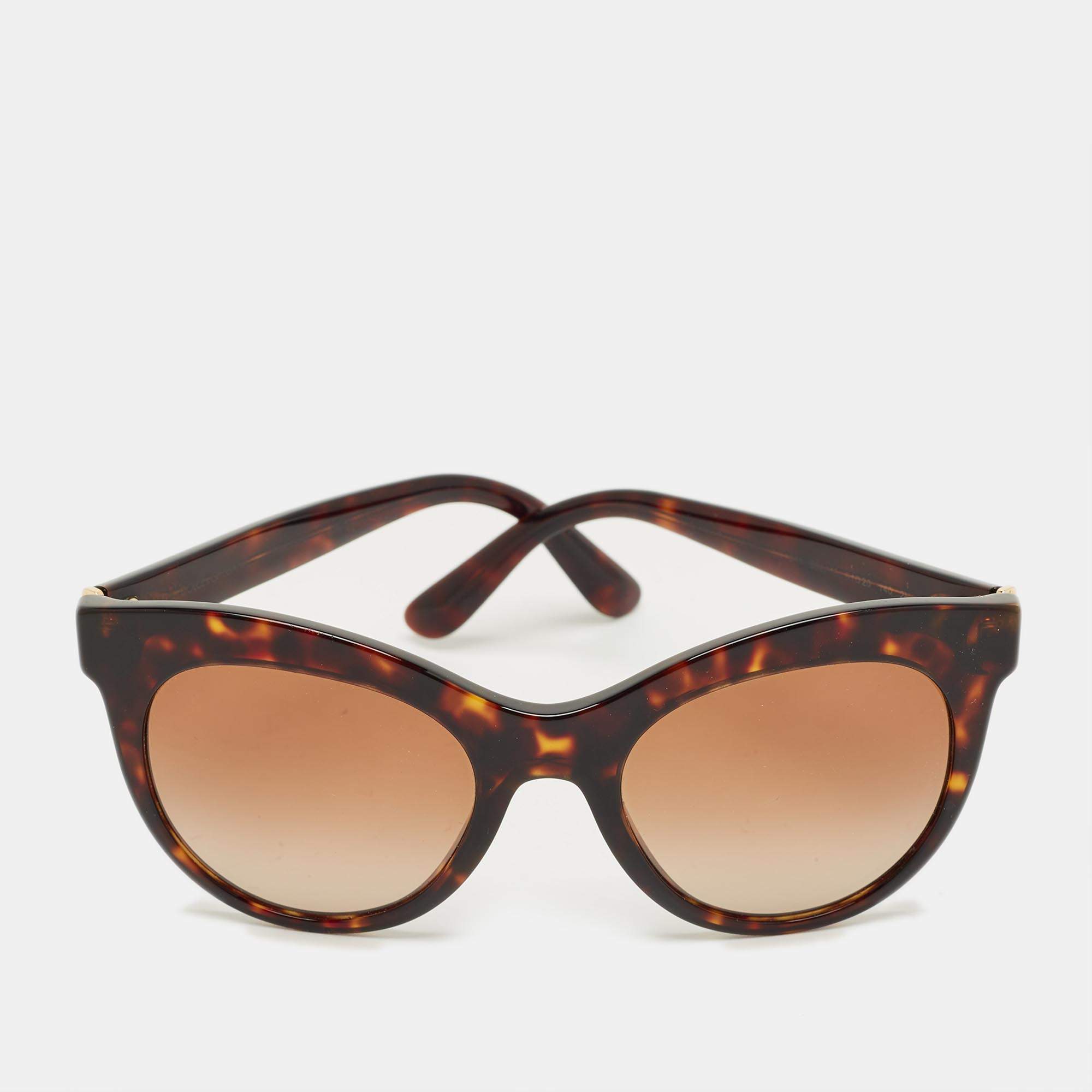 Pre Owned Dolce & Gabbana Tortoise Brown Gradient DG4311 Cat Eye Sunglasses