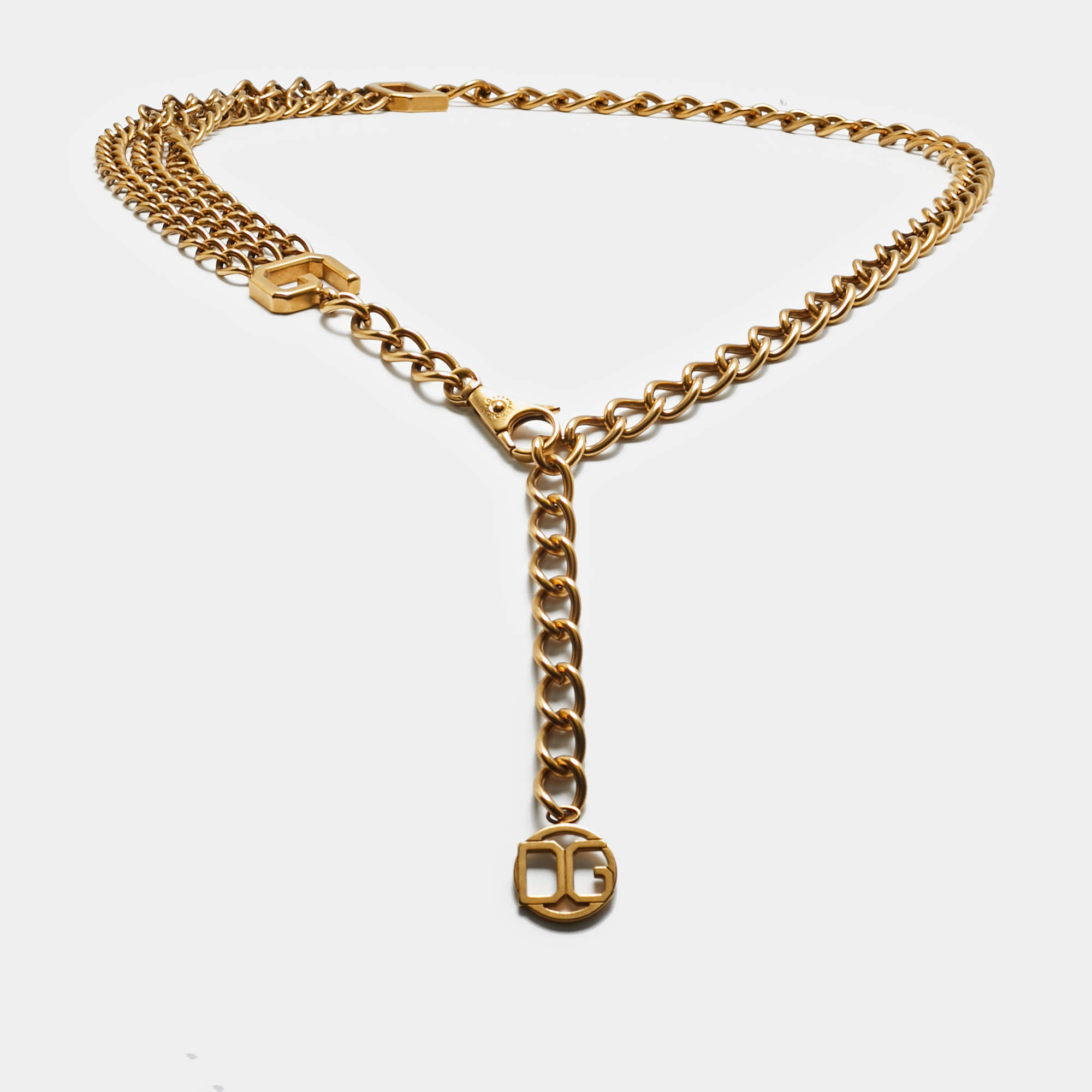 Pre Owned Dolce & Gabbana Gold Tone Chain Belt