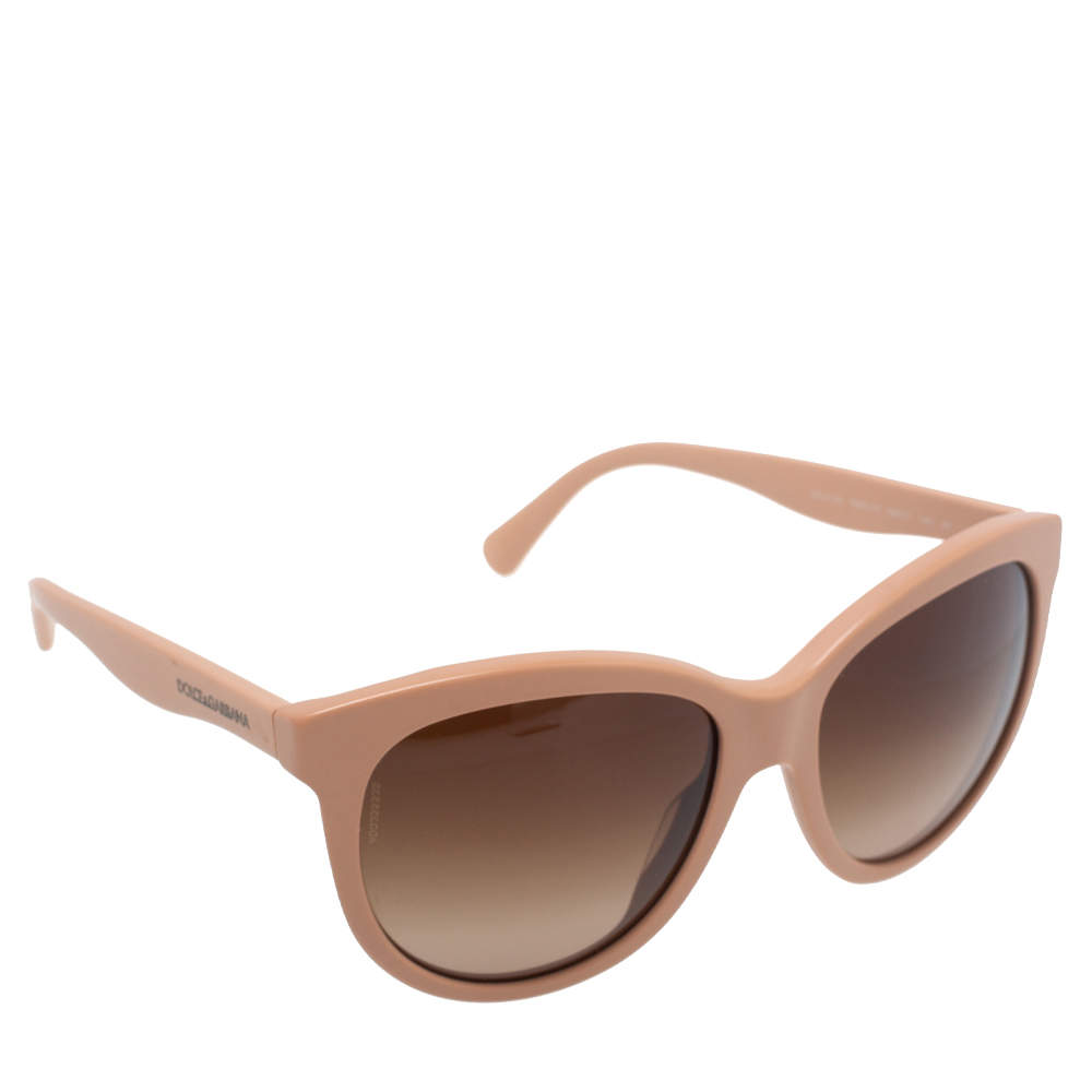 Dolce & Gabbana Salmon Pink/ Brown Gradient DG4149 Oversized Sunglasses