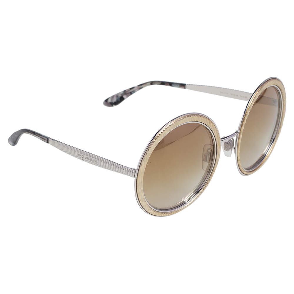 Dolce & Gabbana Silver Tone/Yellow DG2179 Round Sunglasses Dolce & Gabbana  | TLC