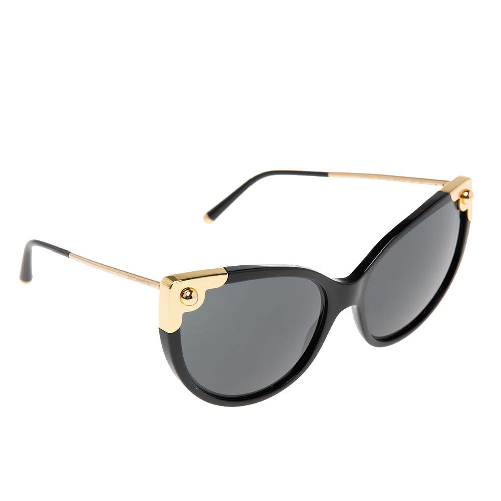 مملوكة مسبقًا Dolce & Gabbana Black/Grey DG4337 Cat Eye Sunglasses