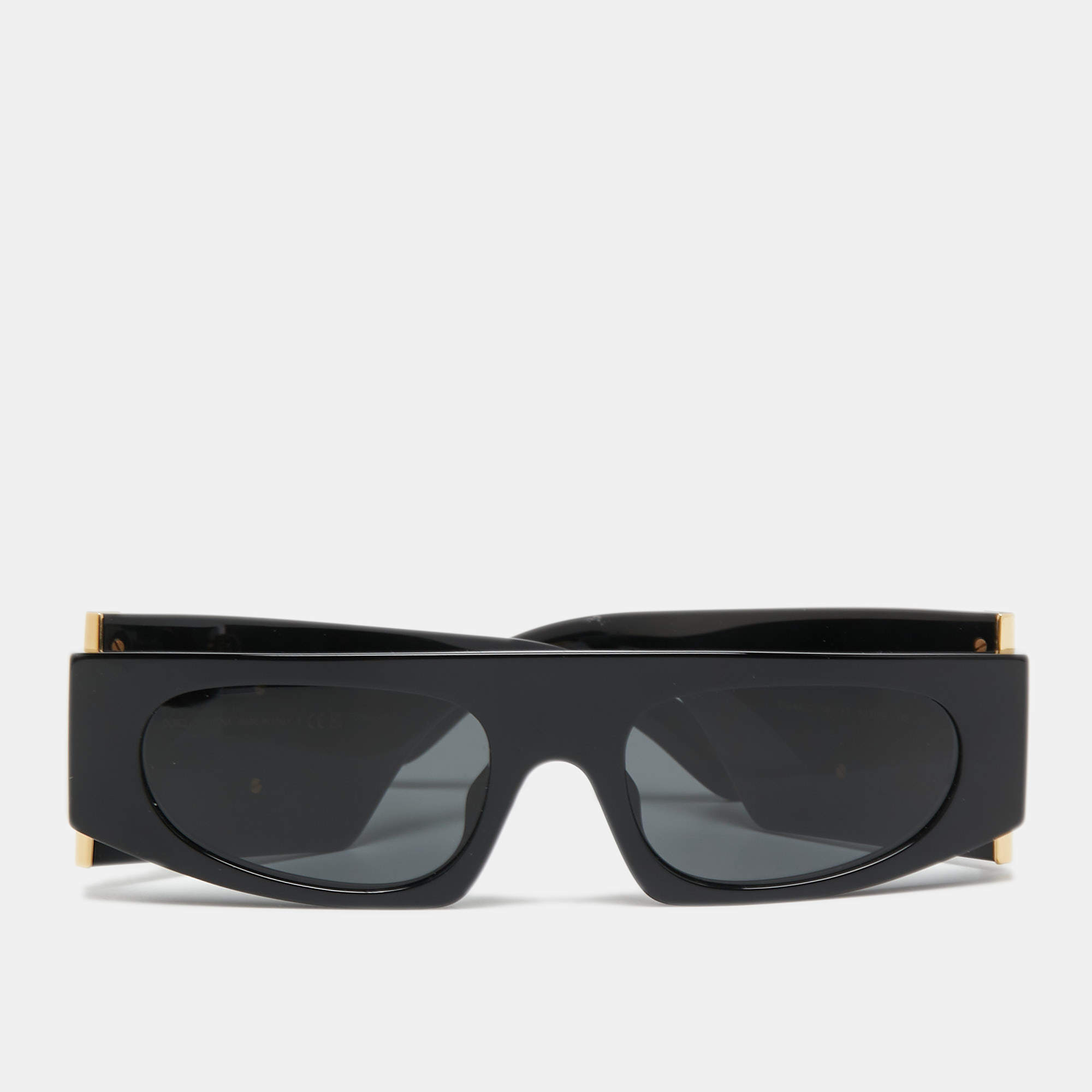 Pre Owned Dolce & Gabbana Black/Dark Grey Rectangular DG4412 501/87 Sunglasses