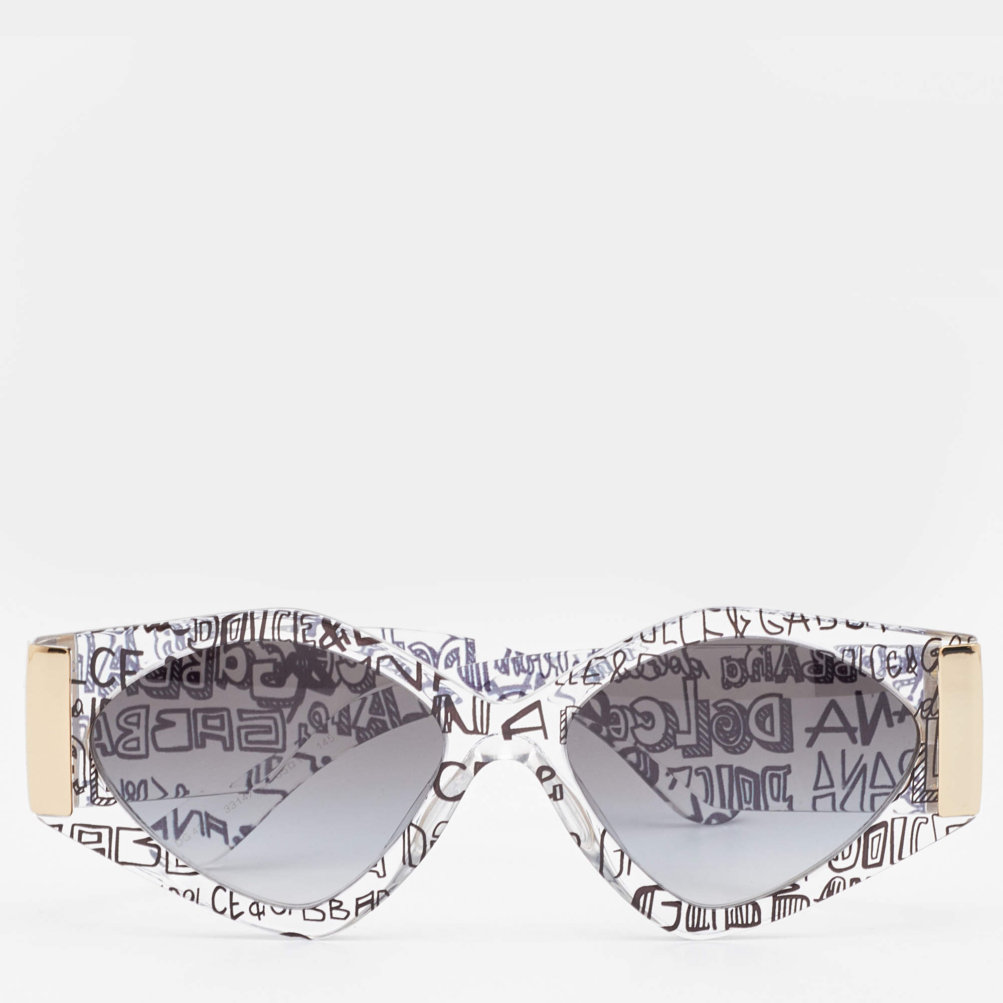 Pre Owned Dolce & Gabbana Transparent/Gray Gradient DG4396 Cat Eye Sunglasses