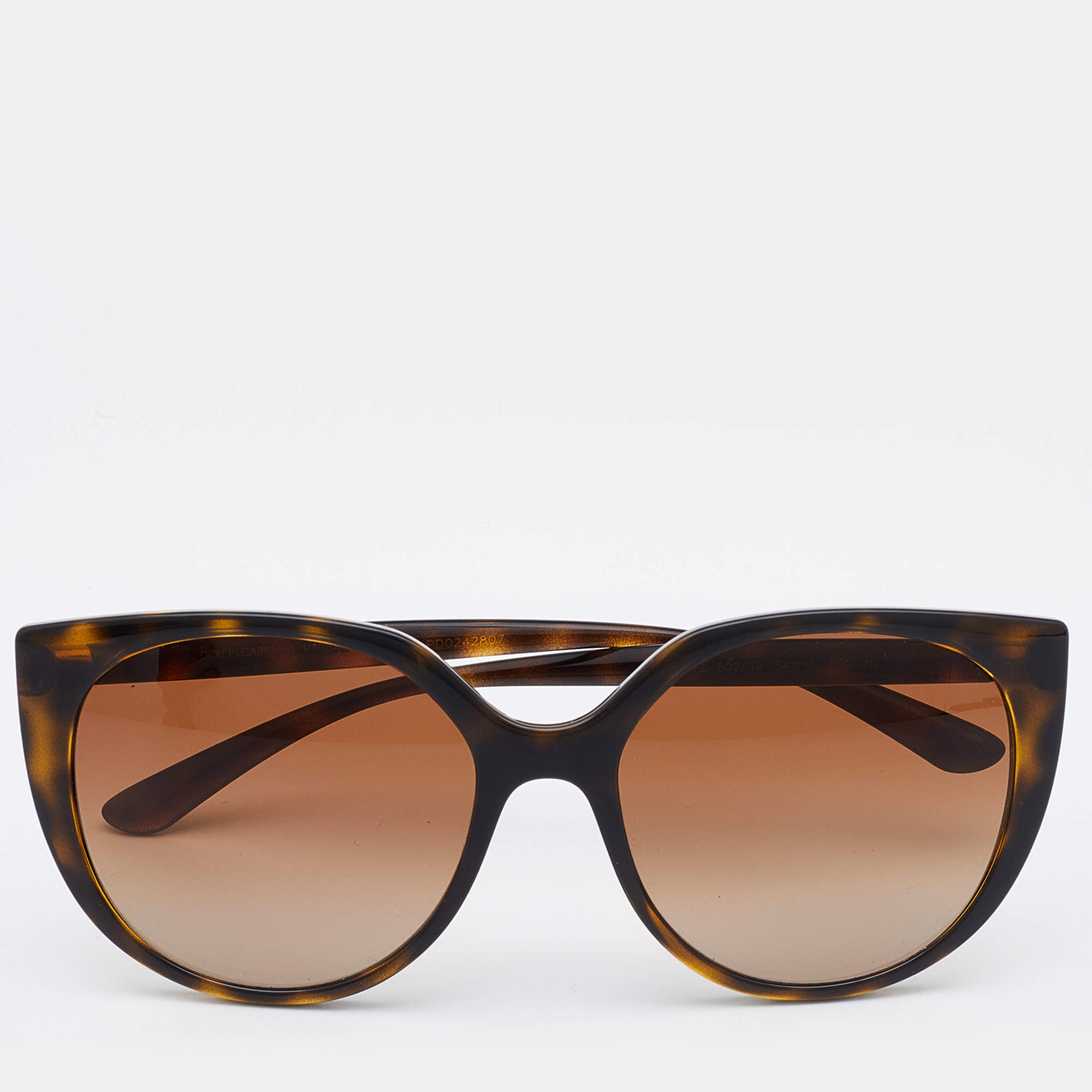 Pre Owned Dolce & Gabbana Brown/Brown Gradient DG6119 Butterfly Sunglasses