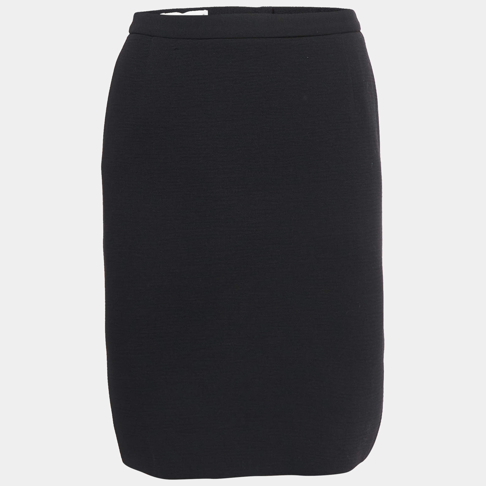 Dolce & Gabbana Vintage Black Wool-Blend Pencil Skirt M