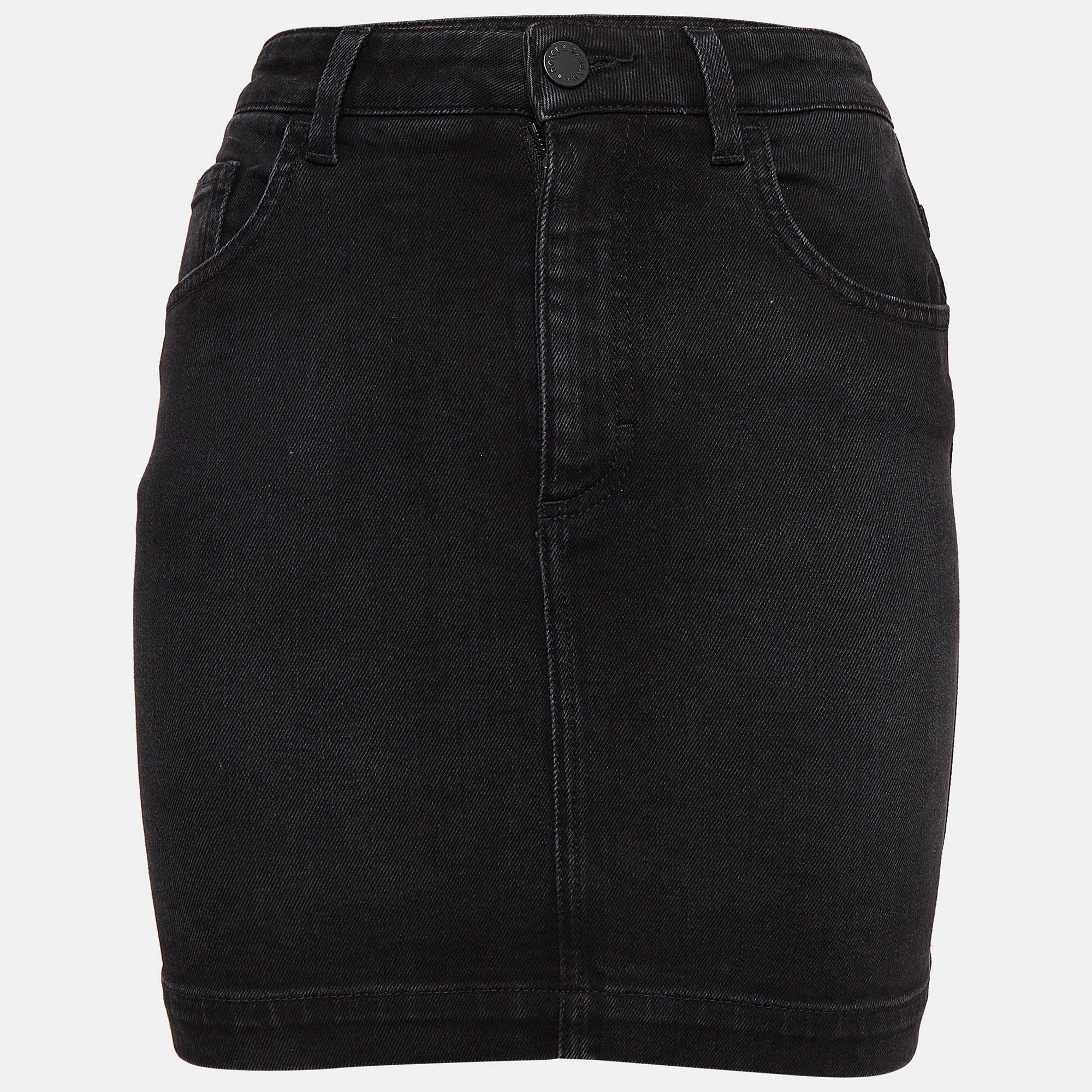 Dolce & Gabbana Black Denim Mini Skirt XS