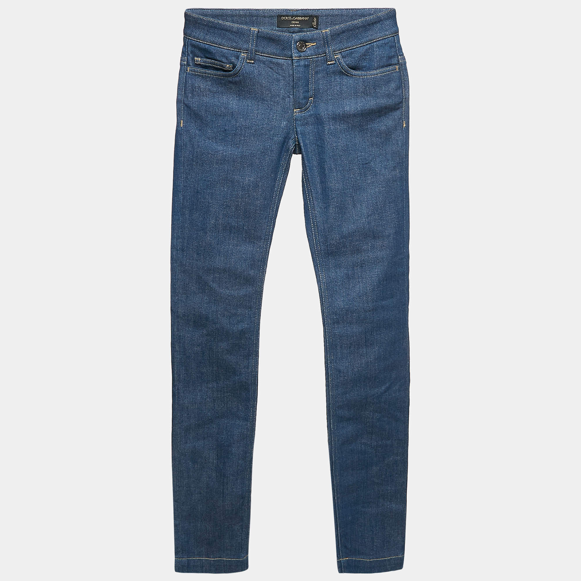 Pre Owned Dolce & Gabbana Blue Denim Cute Jeans XS Waist 27"