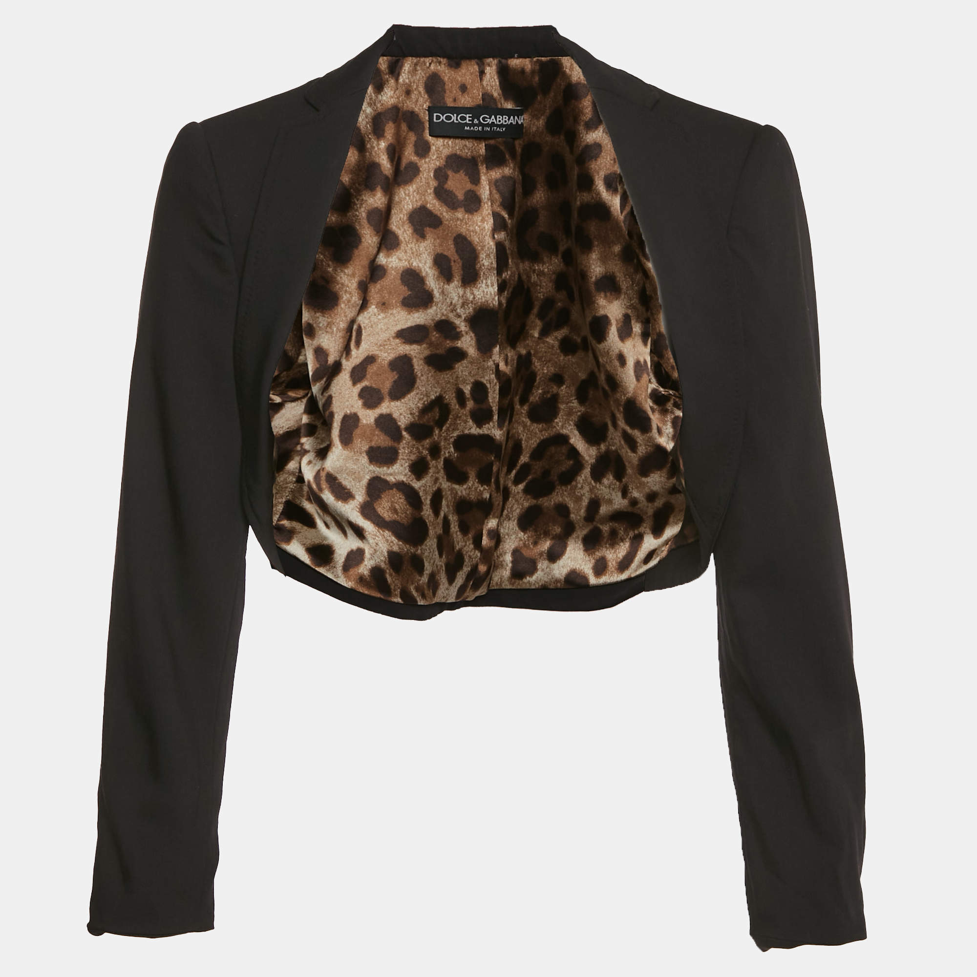 Dolce & Gabbana Black Viscose Bolero Jacket M