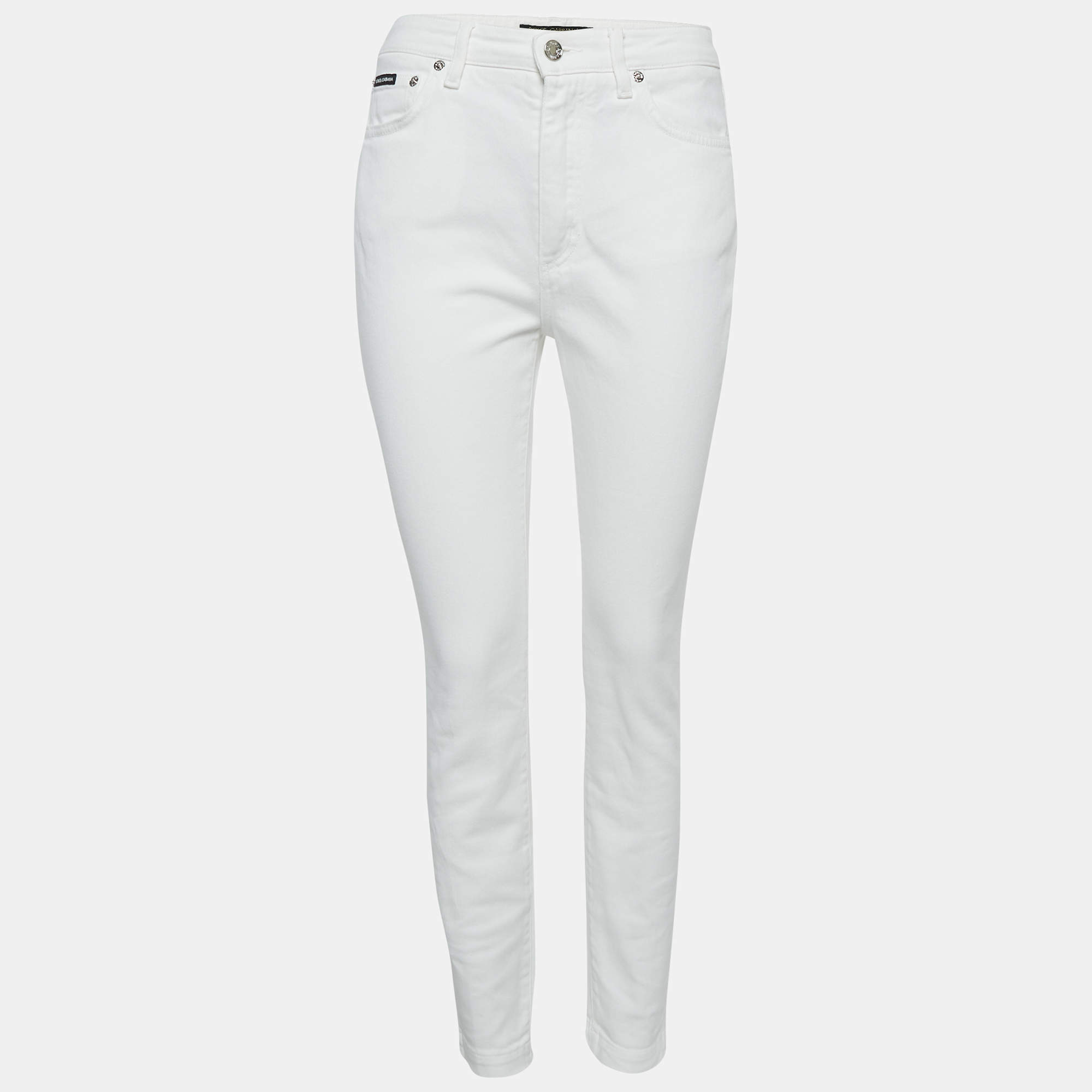 Dolce & Gabbana White Denim Audrey Jeans M Waist 28" 