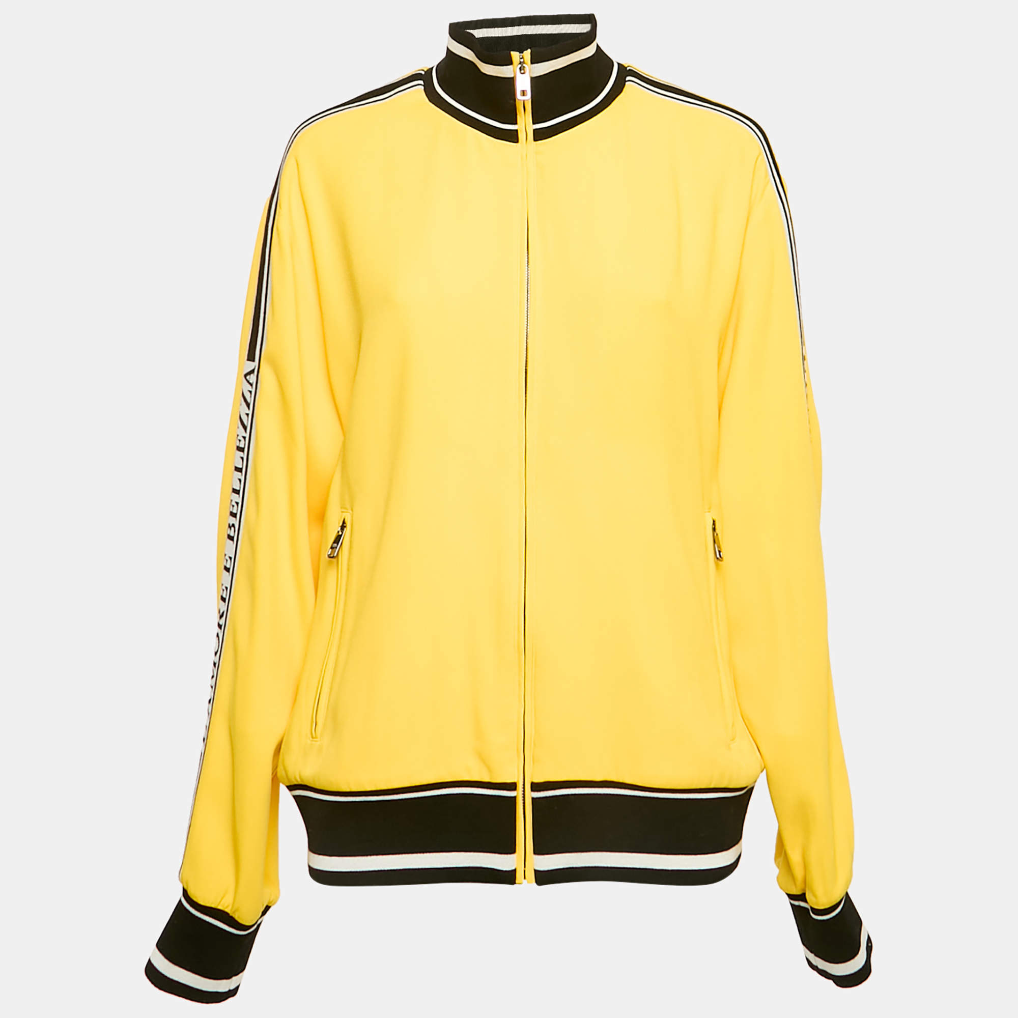 Dolce & Gabbana Yellow Jersey  L'Amore E Bellezza Bomber Jacket L