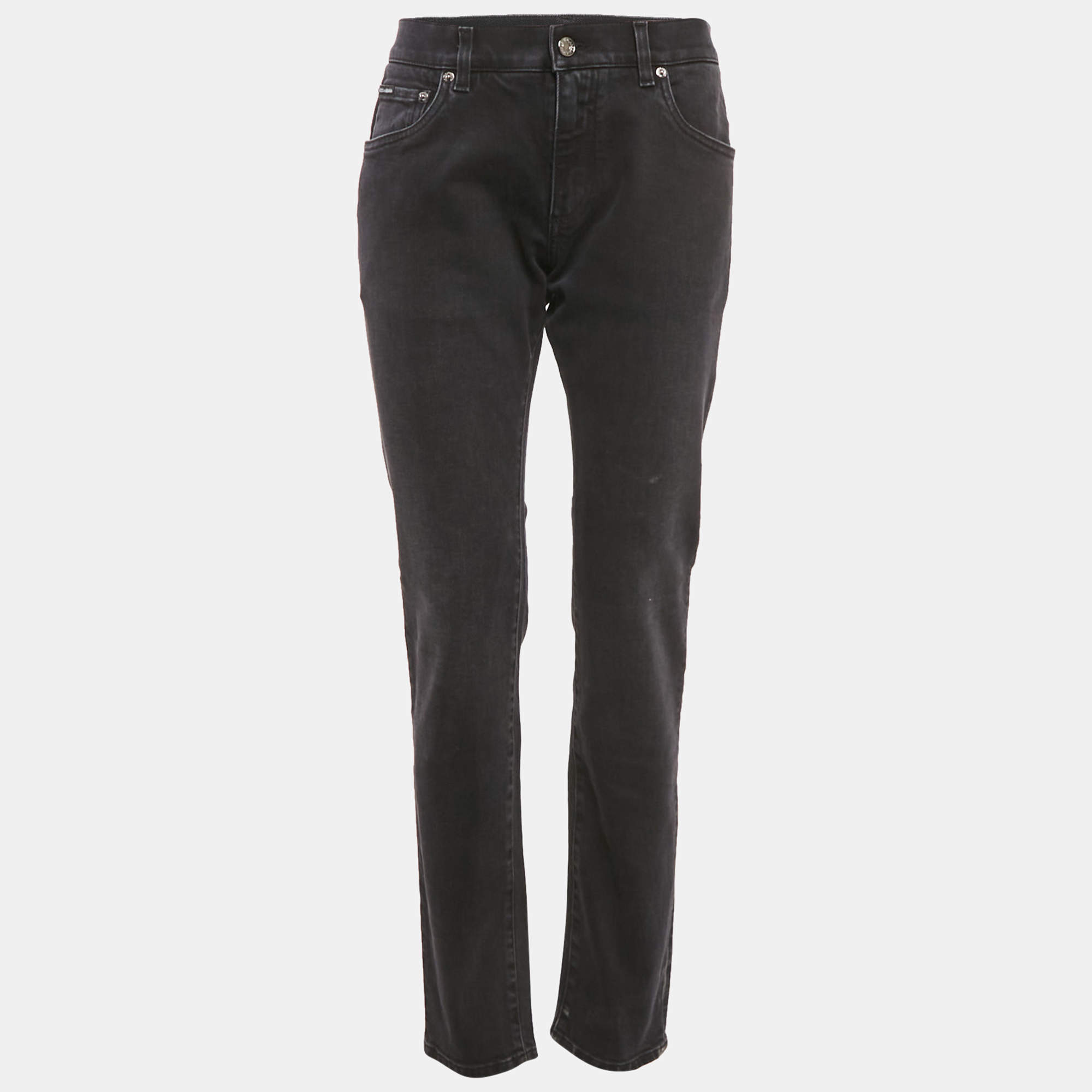 Dolce & Gabbana Black Denim Slim Fit Jeans L Waist 32"