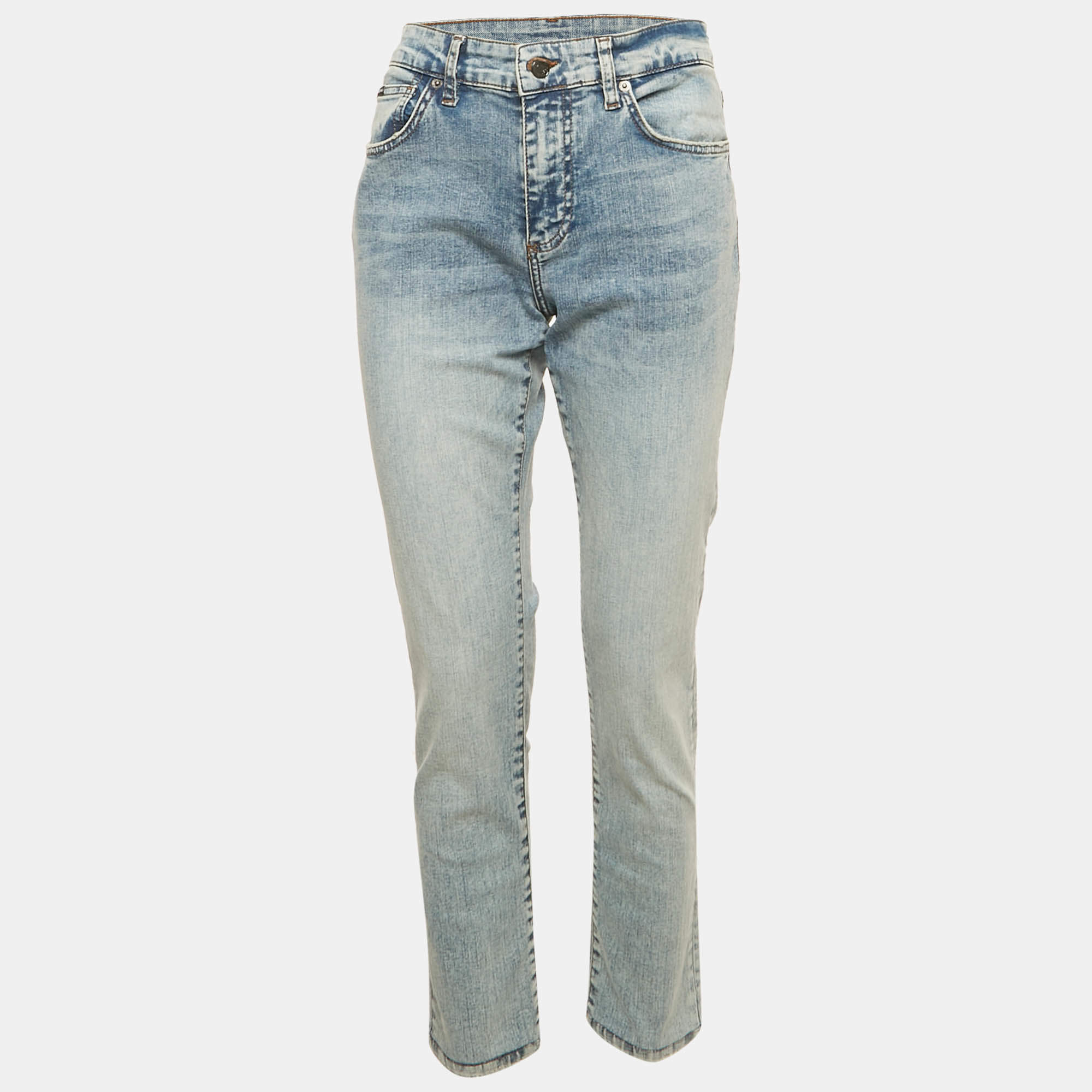 Pre Owned Dolce & Gabbana Blue Denim Slim Fit Jeans M