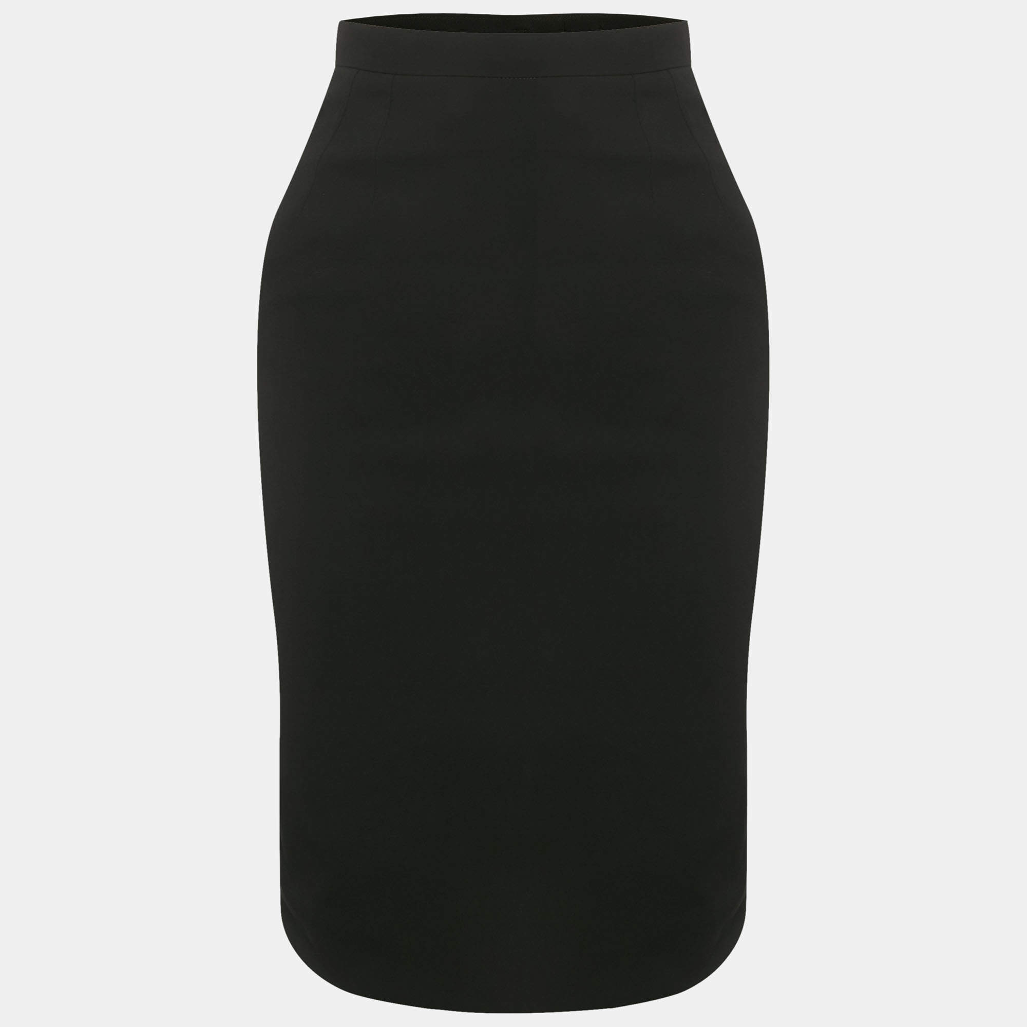 Pre Owned Dolce & Gabbana Black Crepe Pencil Skirt XS 