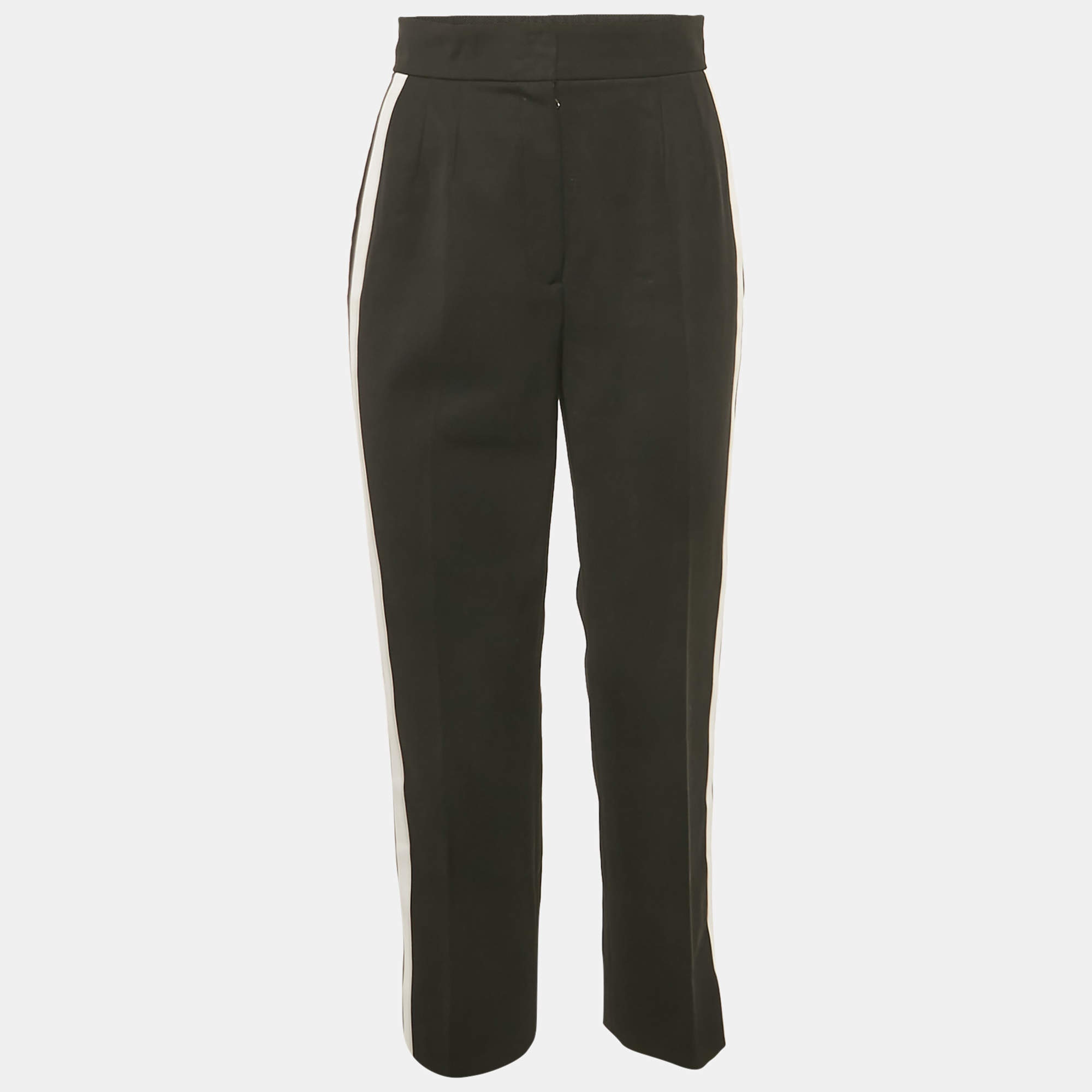 Pre Owned Dolce & Gabbana Black Gabardine Tapered Trousers S