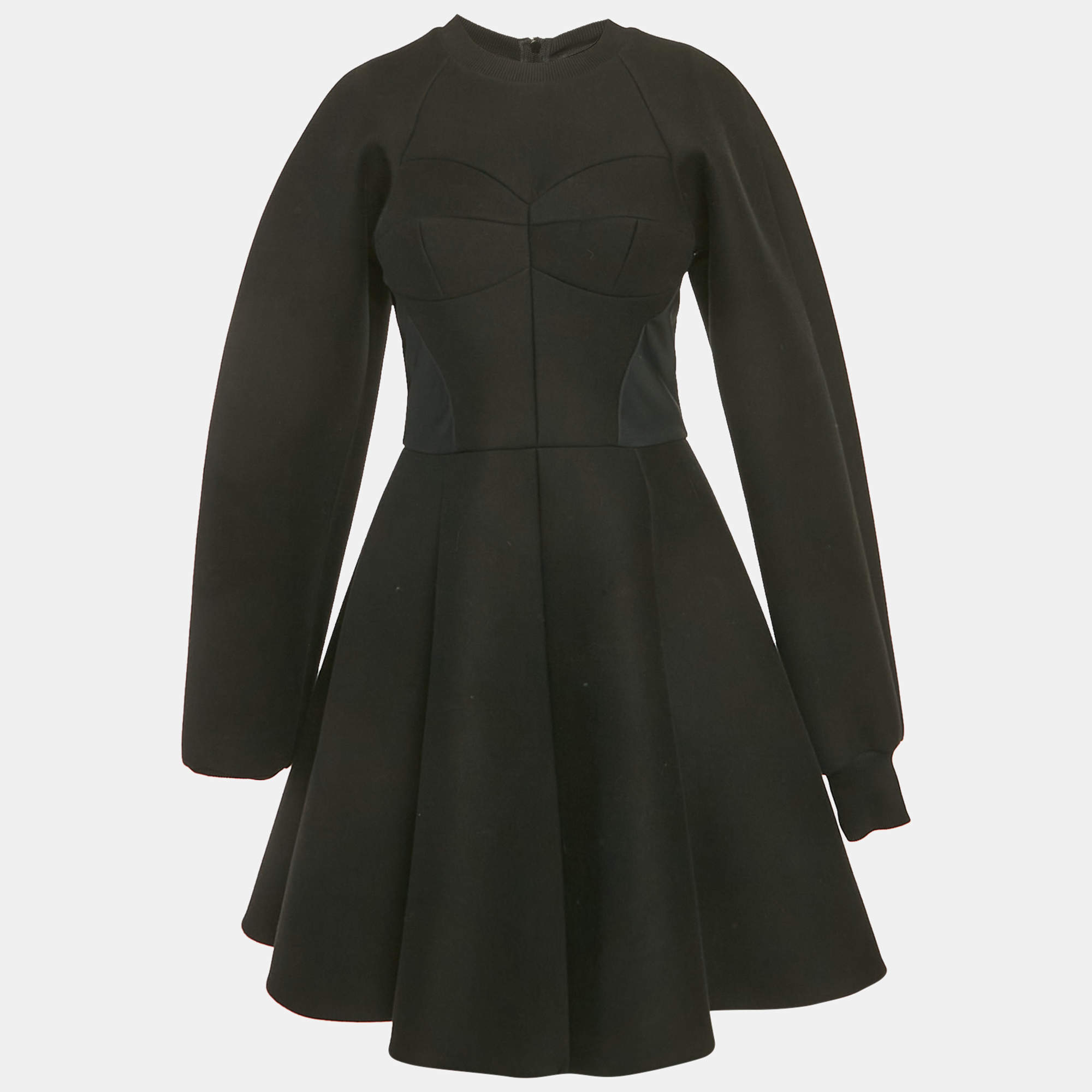 Pre Owned فساتين قصيرة مفتوحة دولتشي أند غابانا نسيج غواص أسود مقاس صغير - سمول