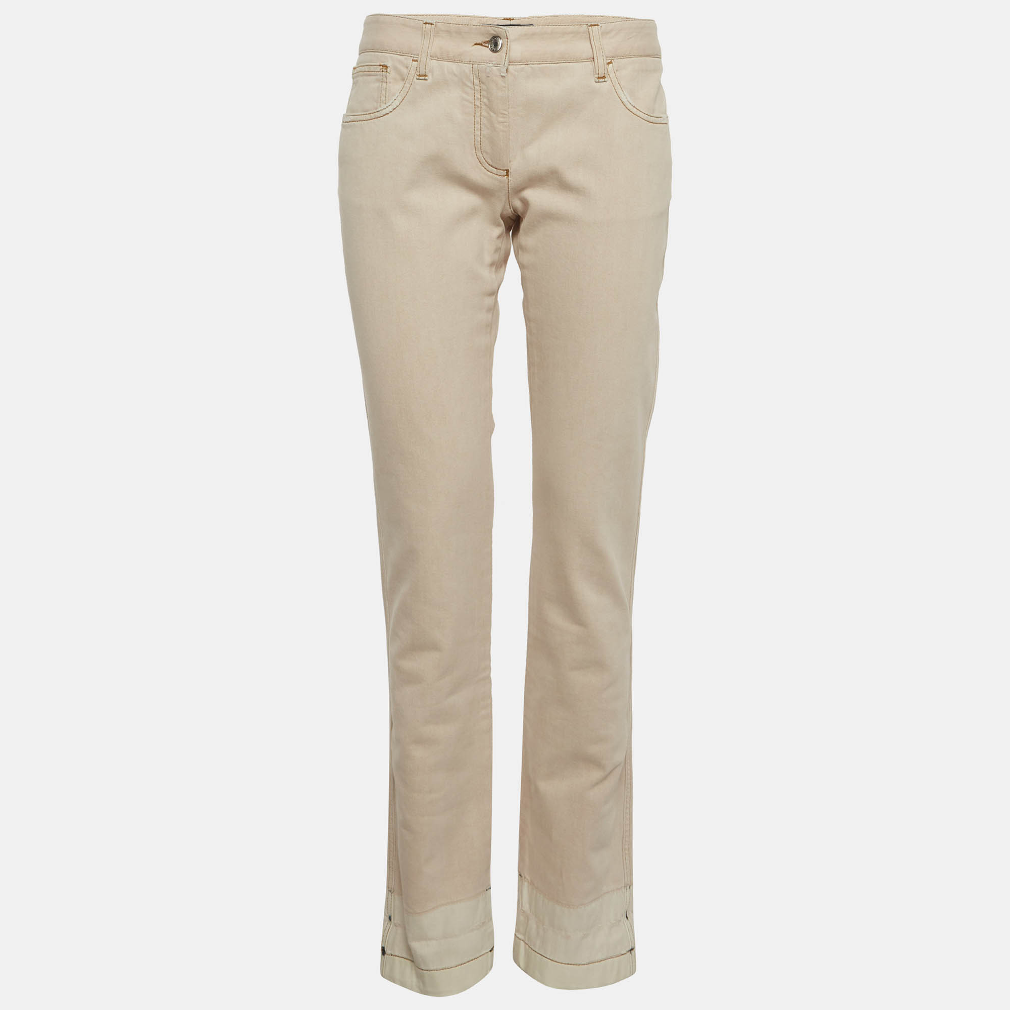 Pre Owned بنطلون جينز دولتشي آند غابانا دنيم بيج مستقيم المقاس متوسط / محيط الخصر 32 بوصة