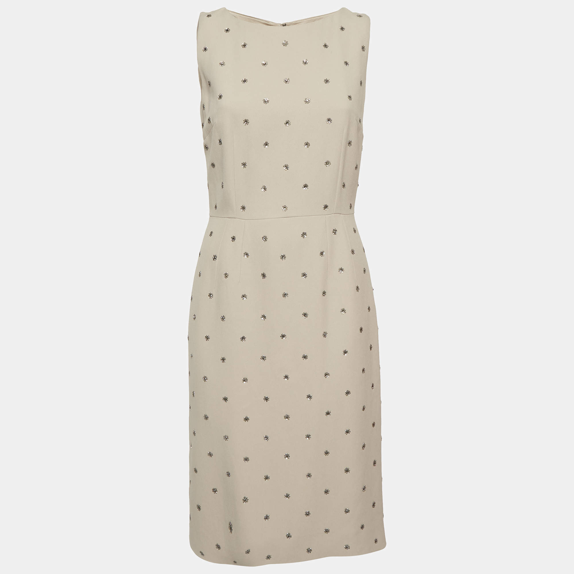 Pre Owned فستان دولتشي أند غابانا قصير بلا أكمام مزين تويل بيج صغير