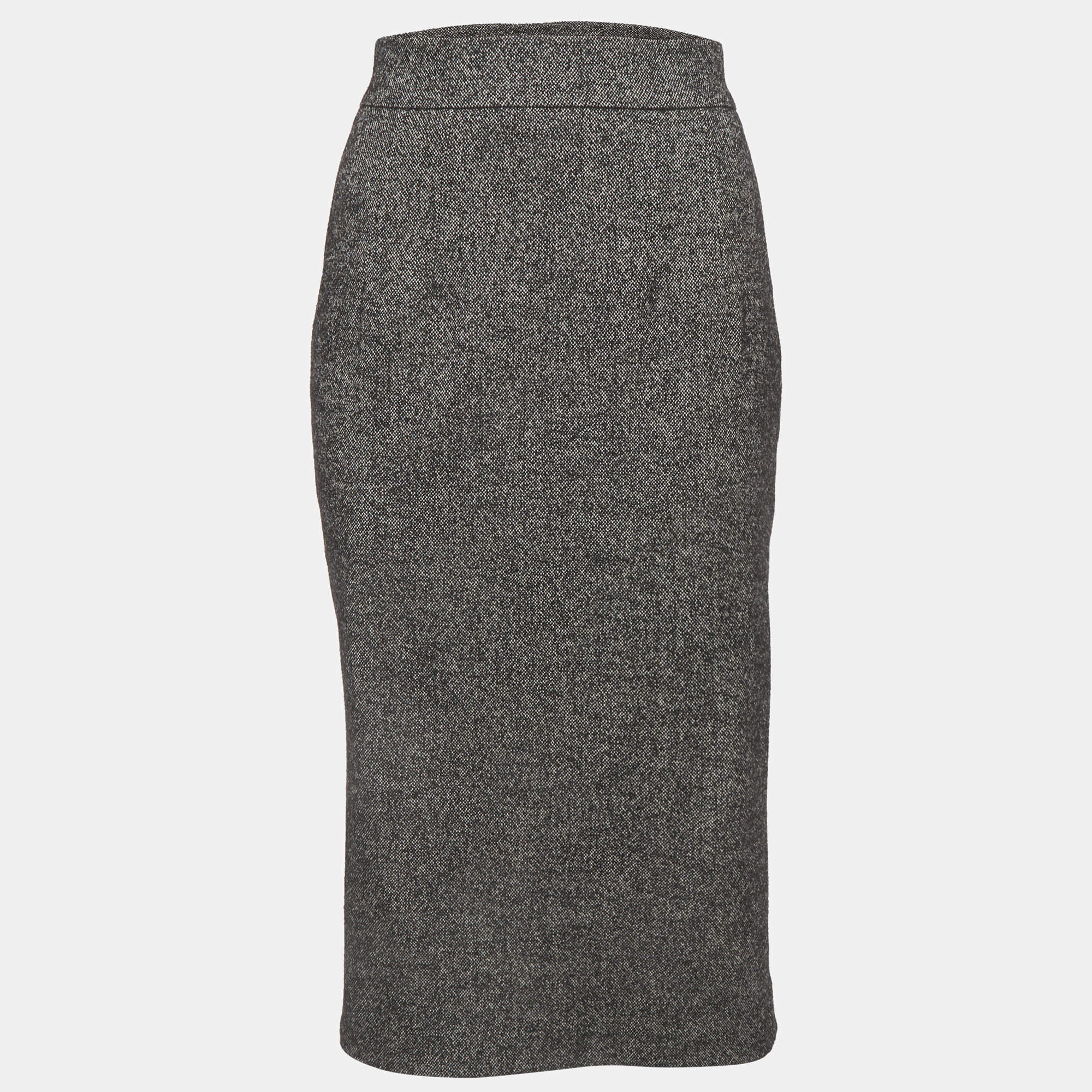 مملوكة مسبقًا Dolce & Gabbana Grey Wool Pencil Skirt S