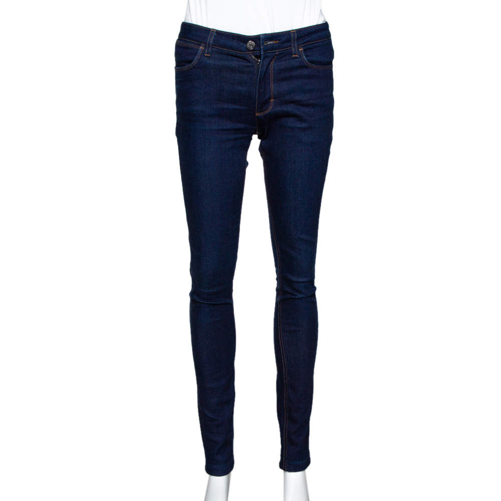 Pre Owned Dolce & Gabbana Blue Stretch Denim Slim Fit Jeans S