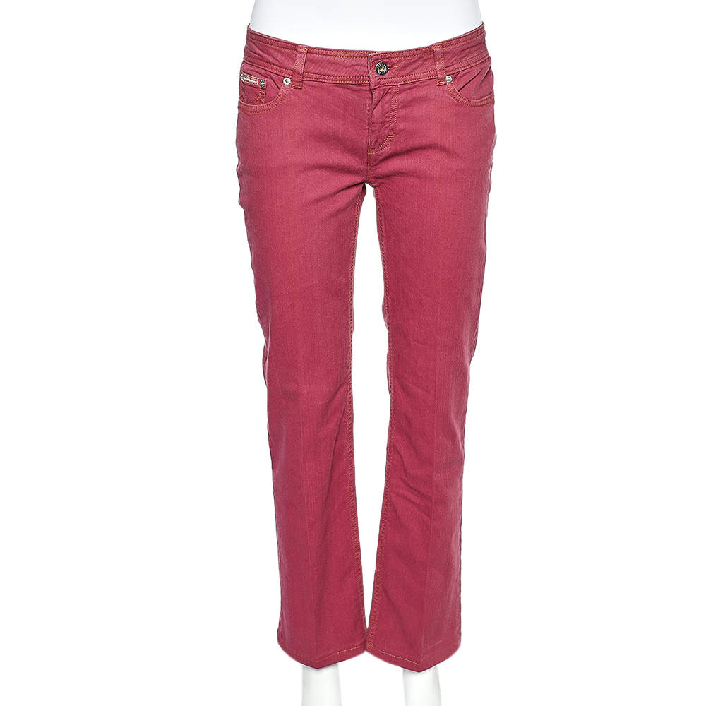 Pre Owned D&G Onion Pink Denim Low Rise Regular Fit Jeans M