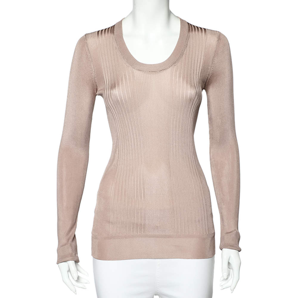 Pre Owned Dolce & Gabbana Onion Pink Knit Jumper M