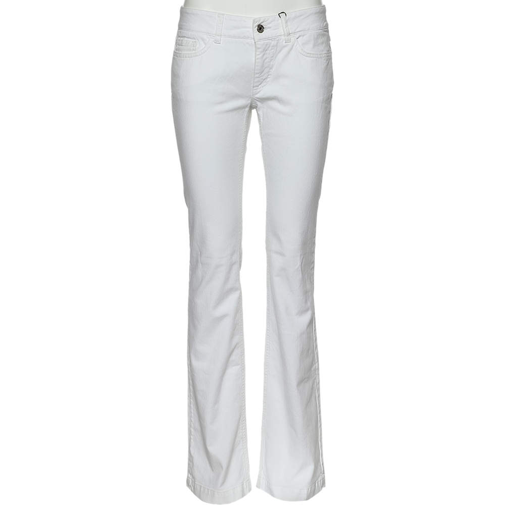 Pre Owned Dolce & Gabbana White Denim Cool Fit Jeans M