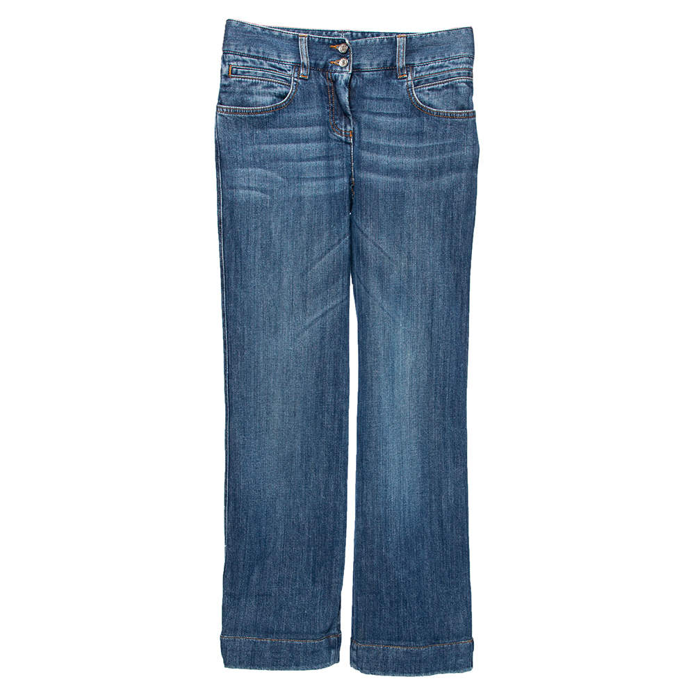 Pre Owned Dolce & Gabbana Blue Light Washed Denim Jeans XS