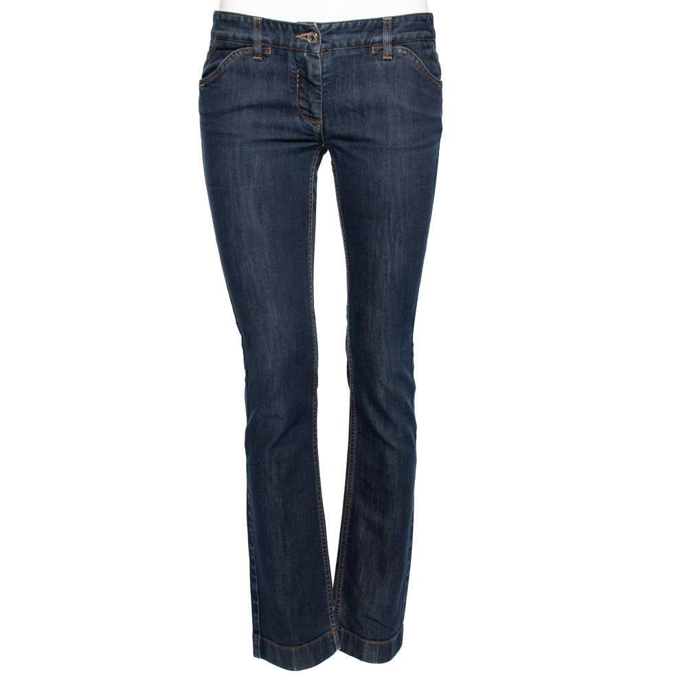 Pre Owned Dolce & Gabbana Blue Denim Straight Leg Jeans M