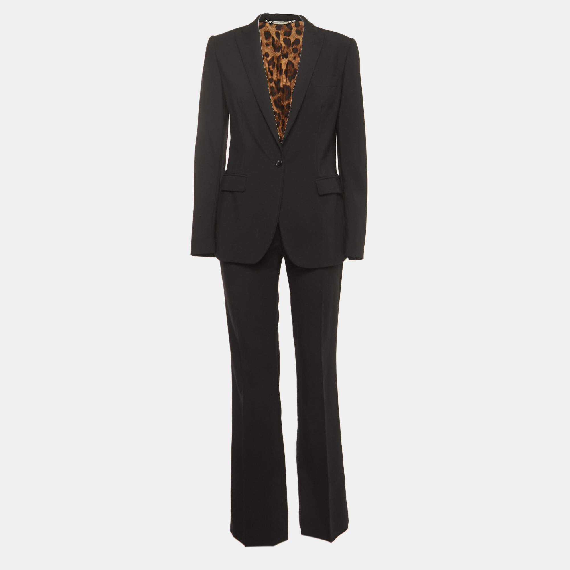 مملوكة مسبقًا Dolce & Gabbana Black Wool Suit M