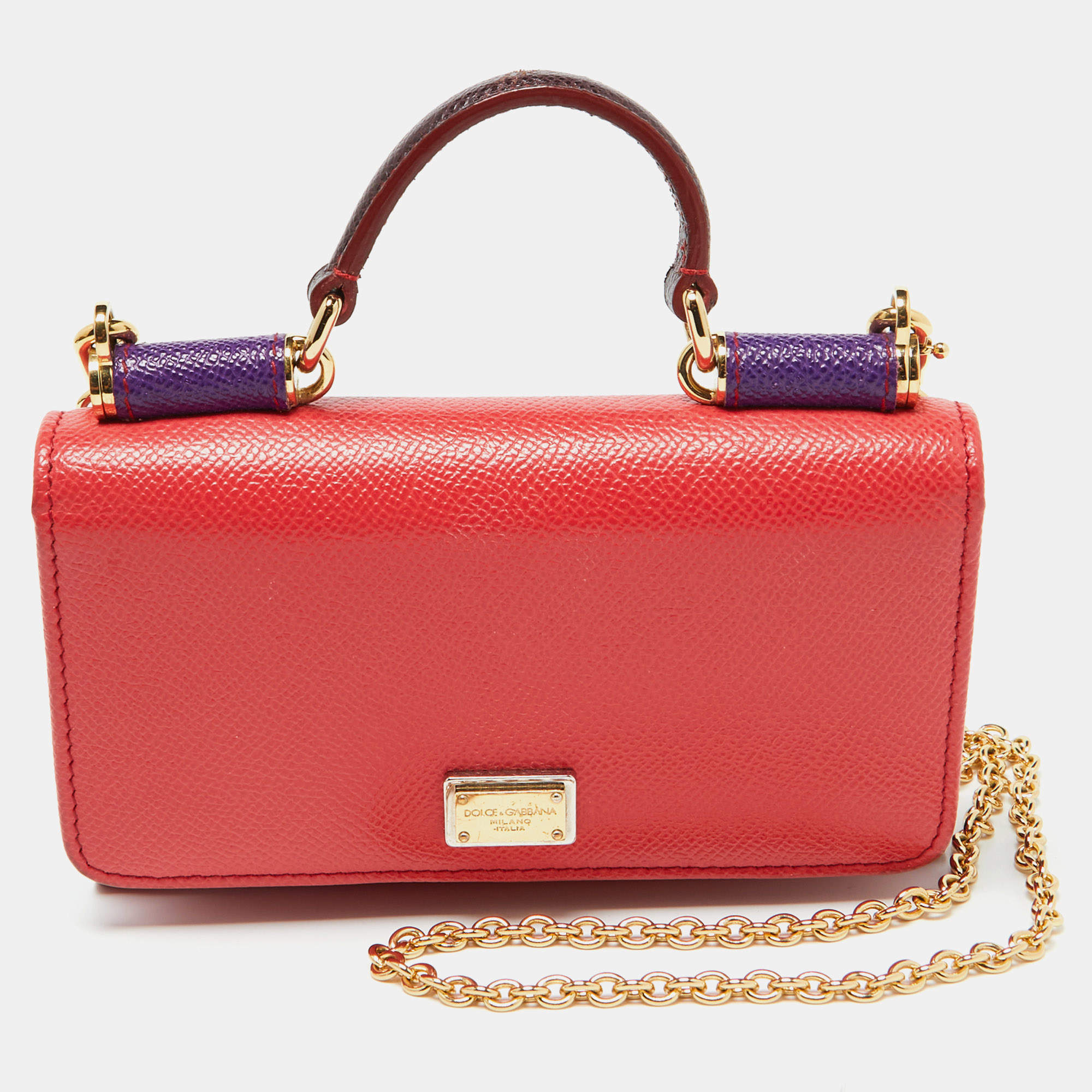 Dolce & Gabbana Multicolor Leather Miss Sicily Von Wallet On Chain