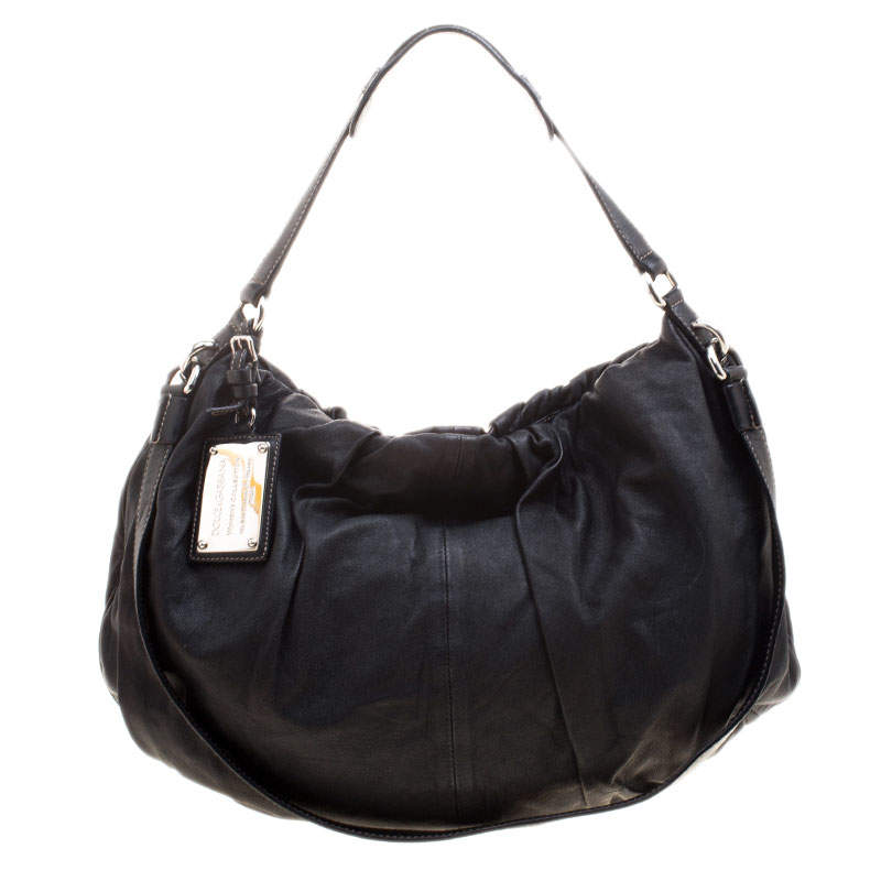 Dolce & Gabbana Black Leather Miss Night and Day Hobo