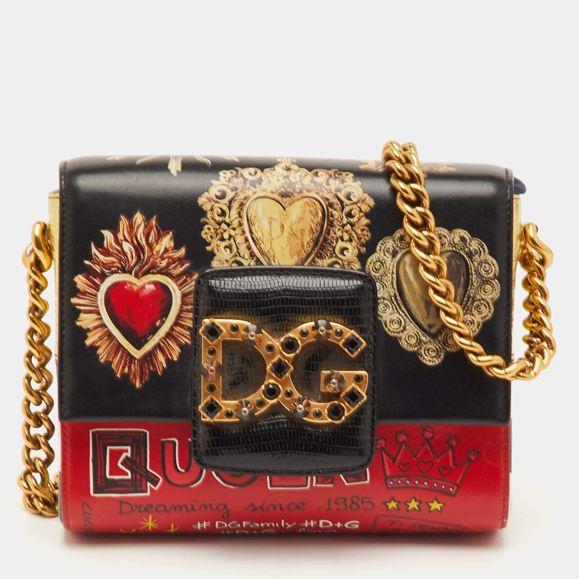 مملوكة مسبقًا Dolce & Gabbana DG Millennials Multicolor Leather Shoulder Bag