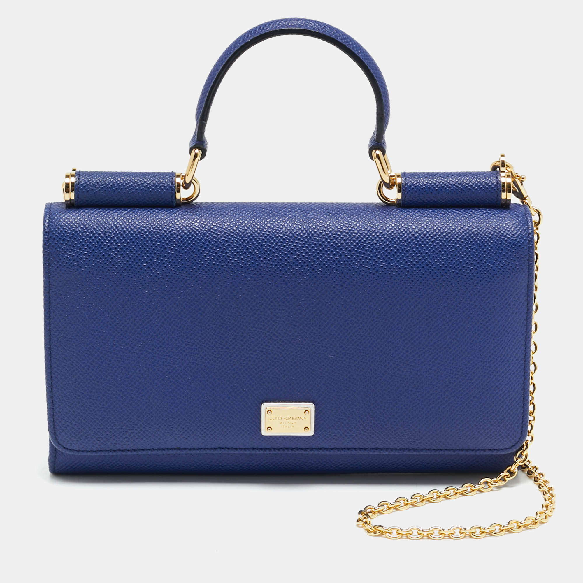 مملوكة مسبقًا محفظة دولتشي أند غابانا مس سيسيلي سلسلة جلد أحمر