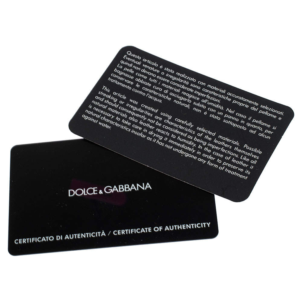 dolce and gabbana authenticity card