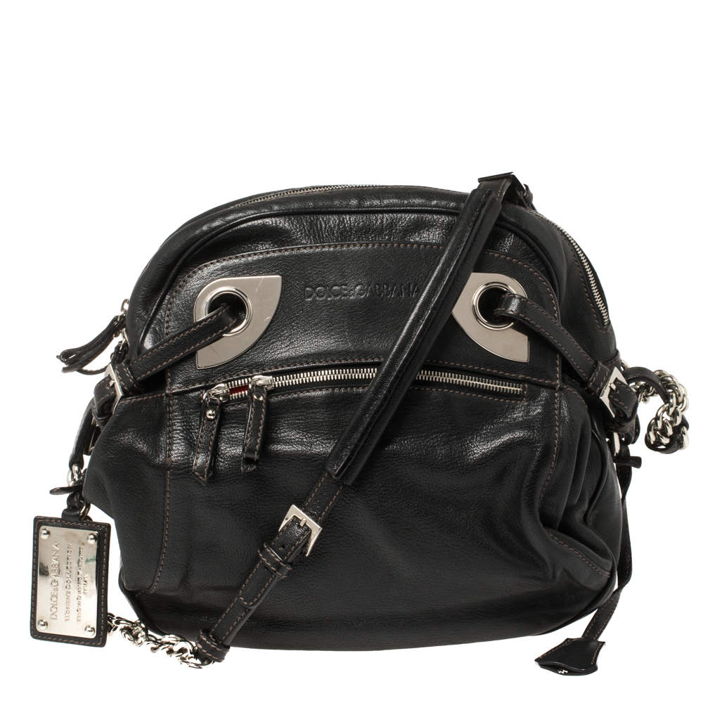 Dolce & Gabbana Black Leather Miss Hug Shoulder Bag Dolce & Gabbana ...