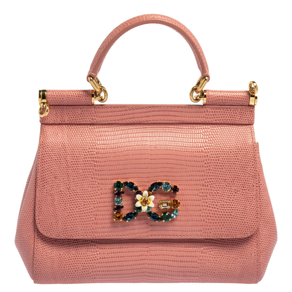 トートバッグ Dolce & Gabbana Small 'Sicily' Pink Leather Bag Dolce & Gabbana Small Sicily Tote Bag | Pink | FARFETCH