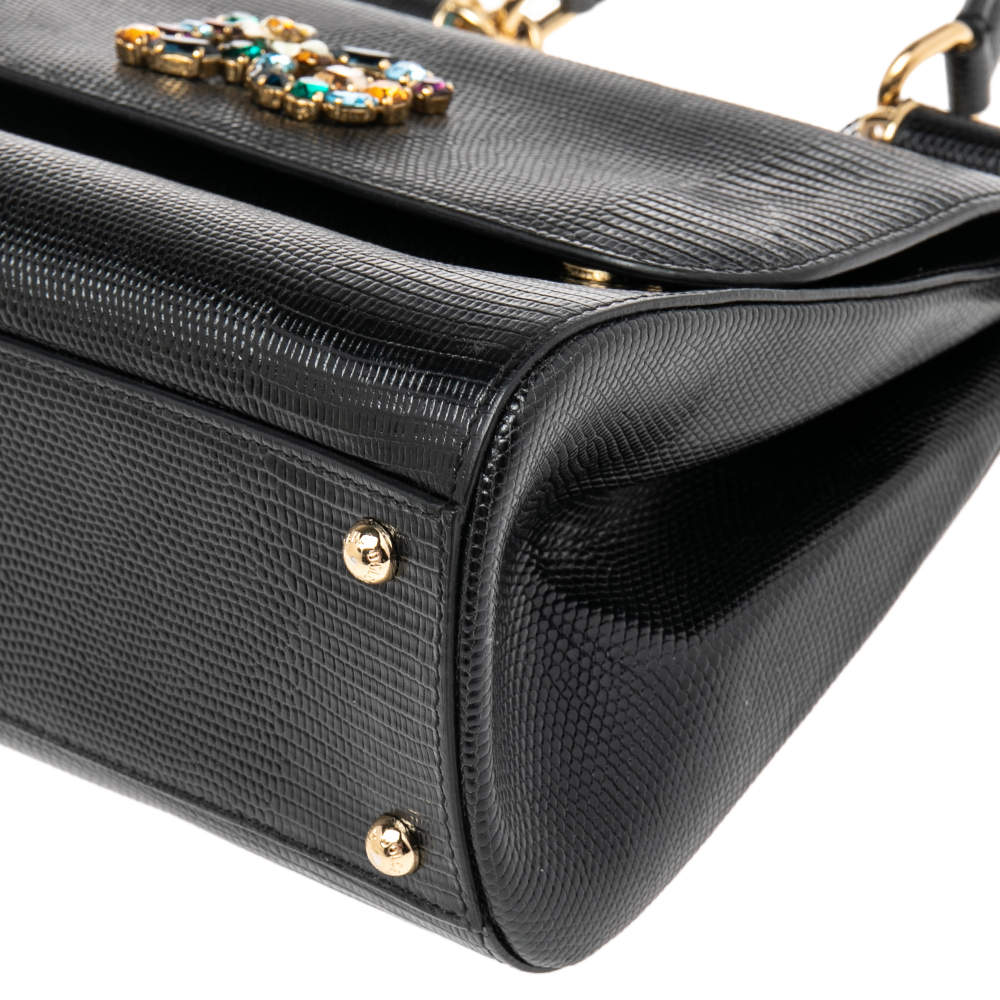Sicily leather handbag Dolce & Gabbana Black in Leather - 32950653