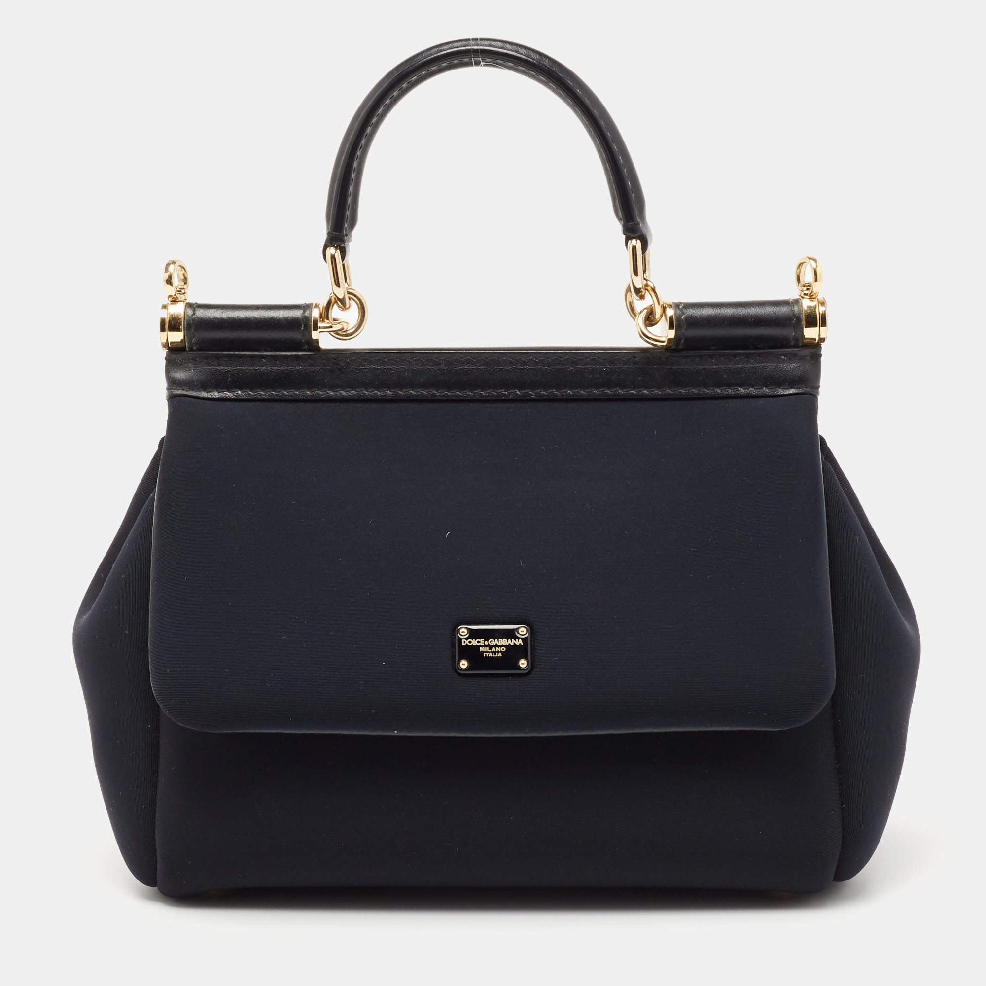 ハンドバッグ Dolce&Gabbana Black Sicily Medium Handbag With Crystals 20024636_45087469_1000.jpg