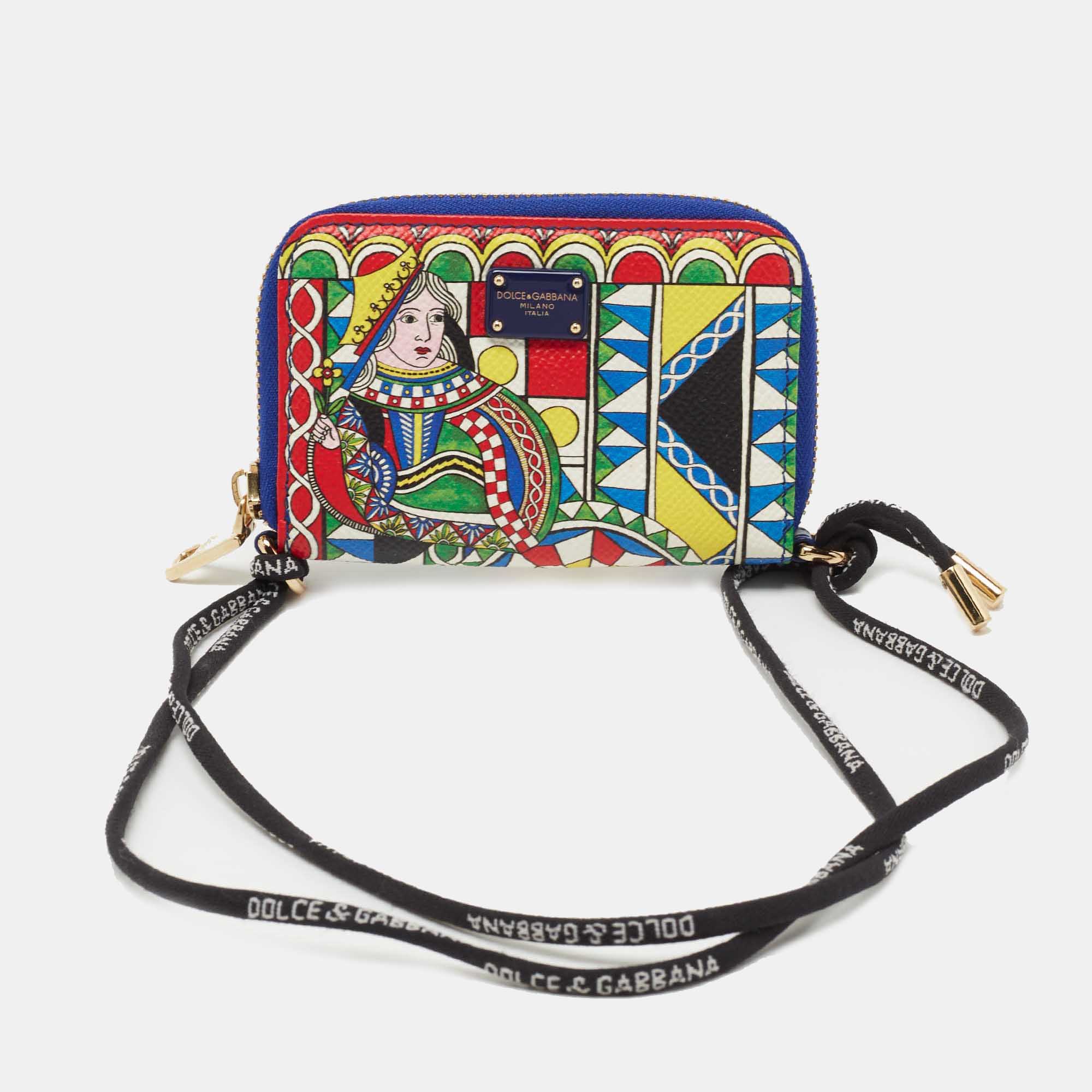 Dolce & Gabbana Multicolor Queen of Hearts Leather Zip Coin Purse Dolce &  Gabbana | TLC