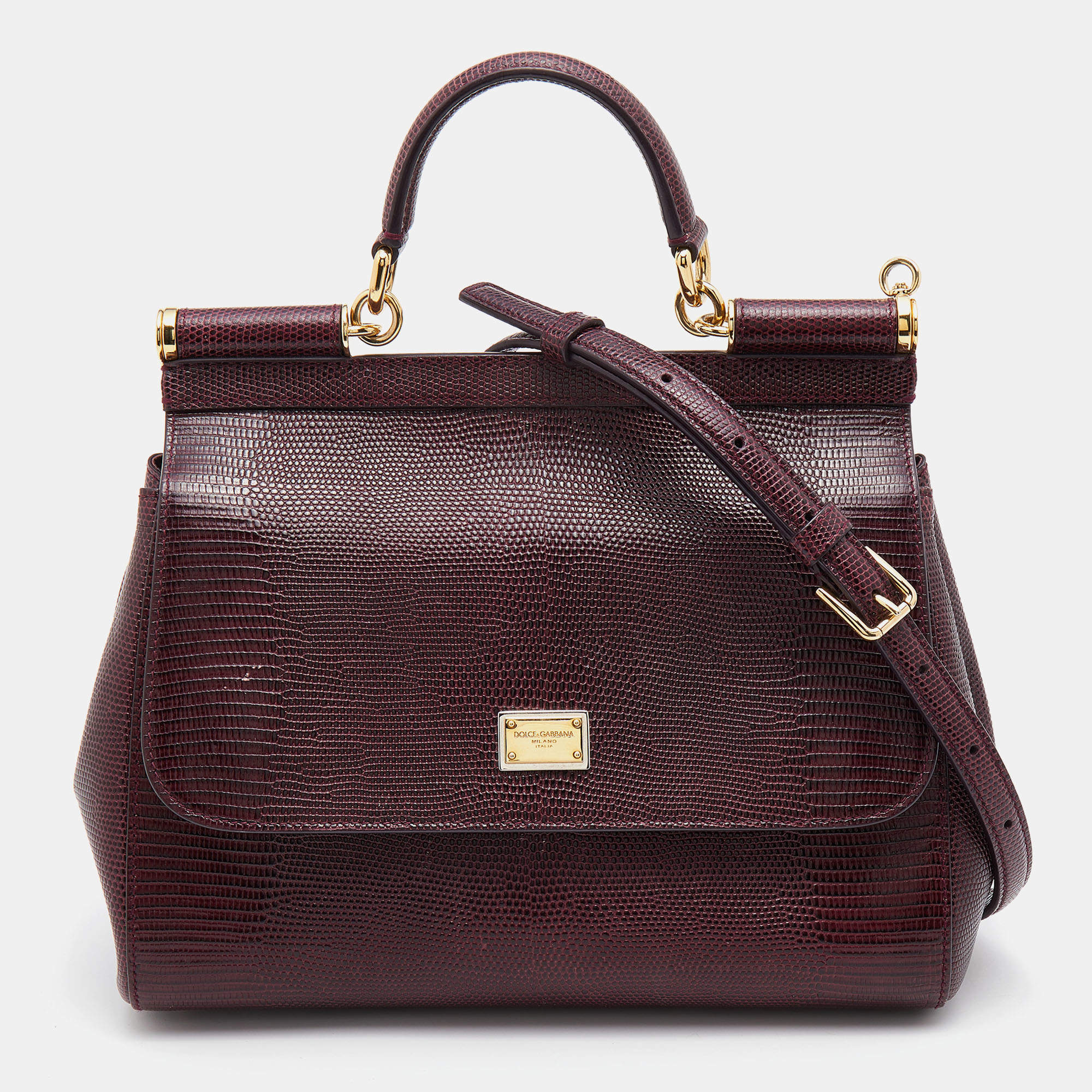 バッグ・カバンその他 Dolce&Gabbana My Sicily handbag in burgundy leather Sicily Medium leather tote bag in burgundy - Dolce Gabbana