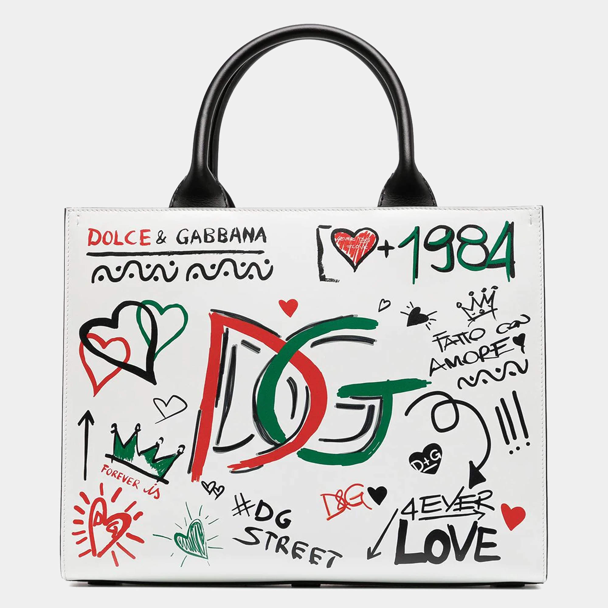 Pre Owned Dolce & Gabbana Multicolor Leather Exclusive UAE 50th National Day Tote