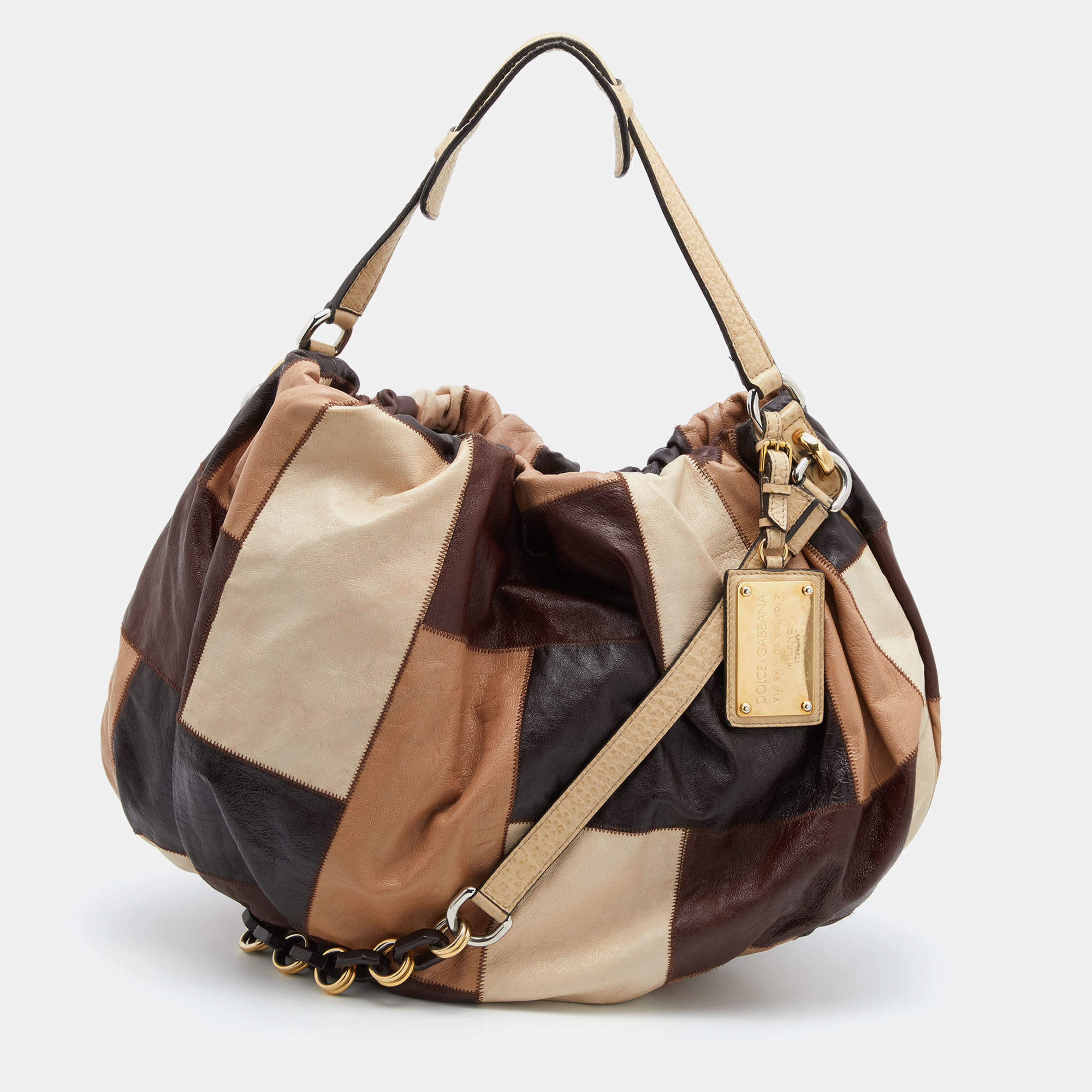 Dolce & Gabbana Multicolor Patchwork Leather Miss Night and Day Hobo Dolce  & Gabbana | TLC