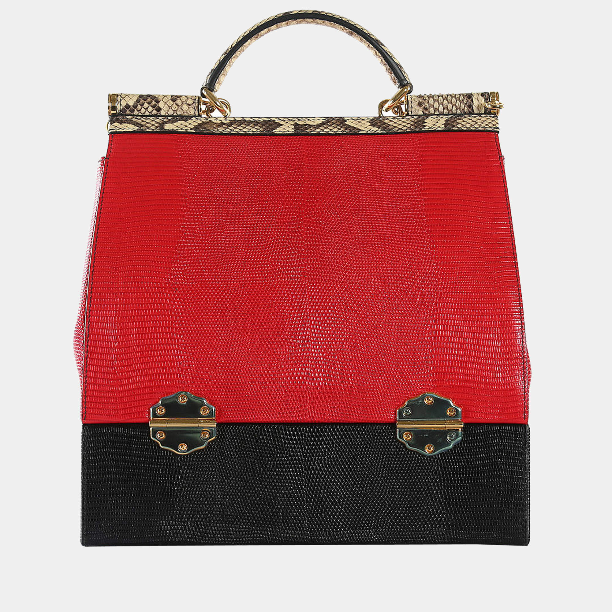 Sicily python handbag Dolce & Gabbana Red in Python - 29283244