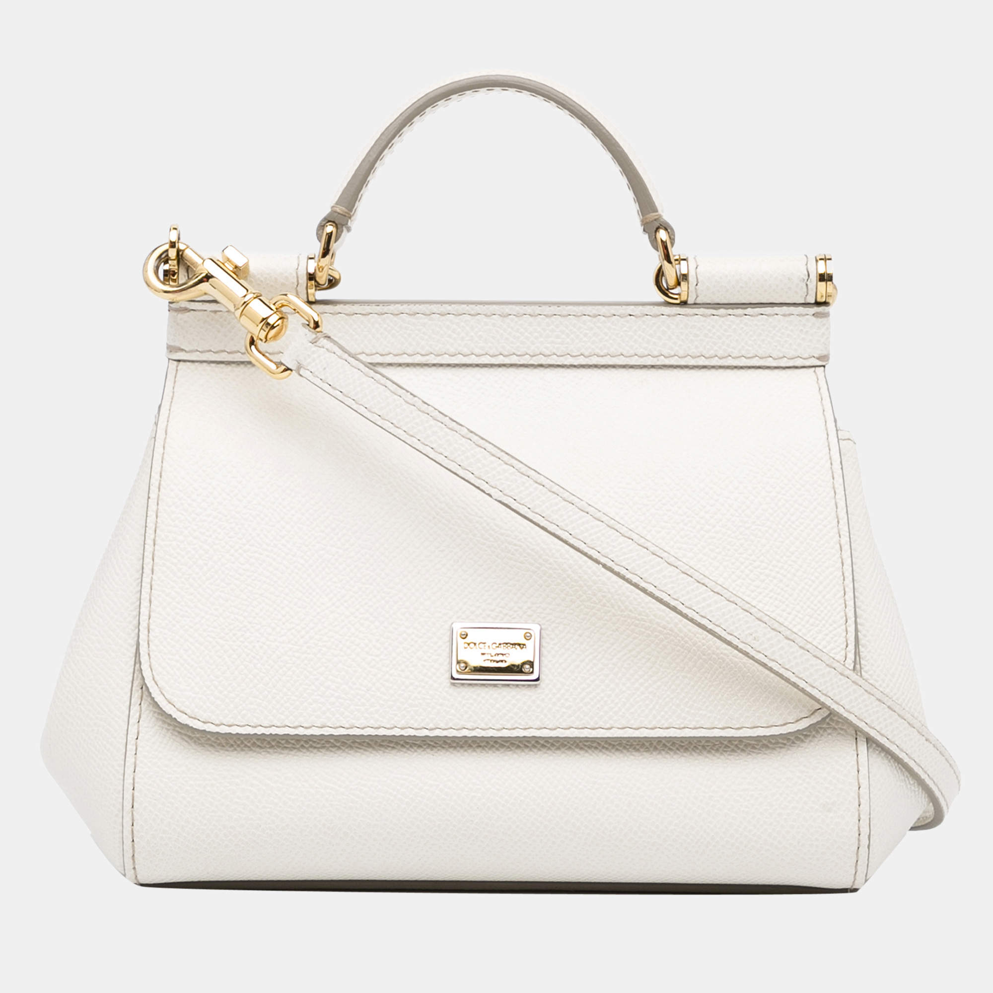 Pre Owned Dolce & Gabbana White Mini Miss Sicily
