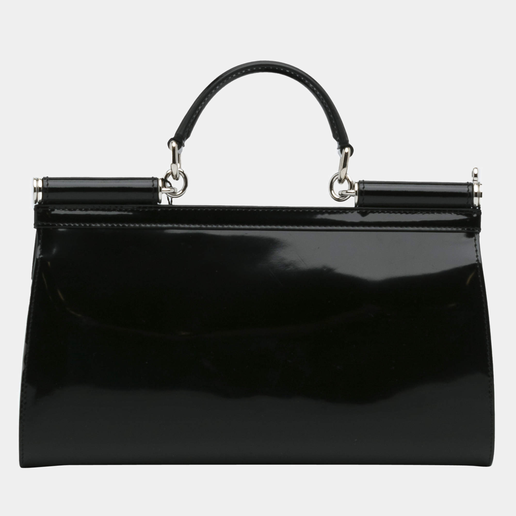 DOLCE & GABBANA: Sicily bag in patent leather - Black