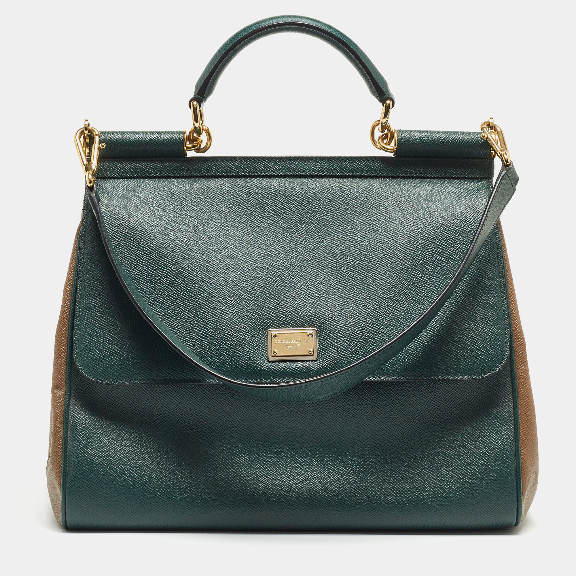 Dolce & Gabbana Green Miss Sicily Eel Skin Bag