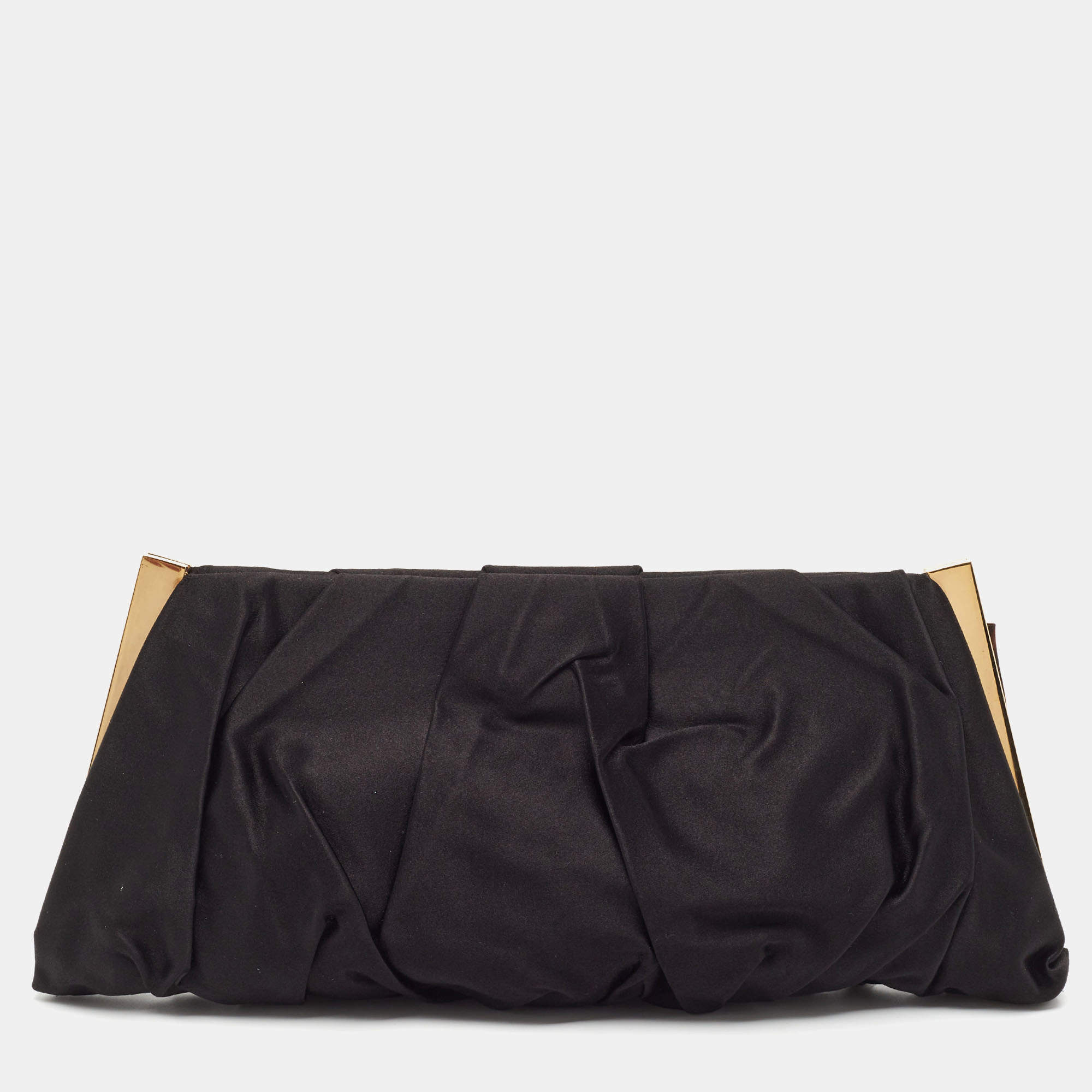 Dolce & Gabbana Black Satin Miss Lady Clutch