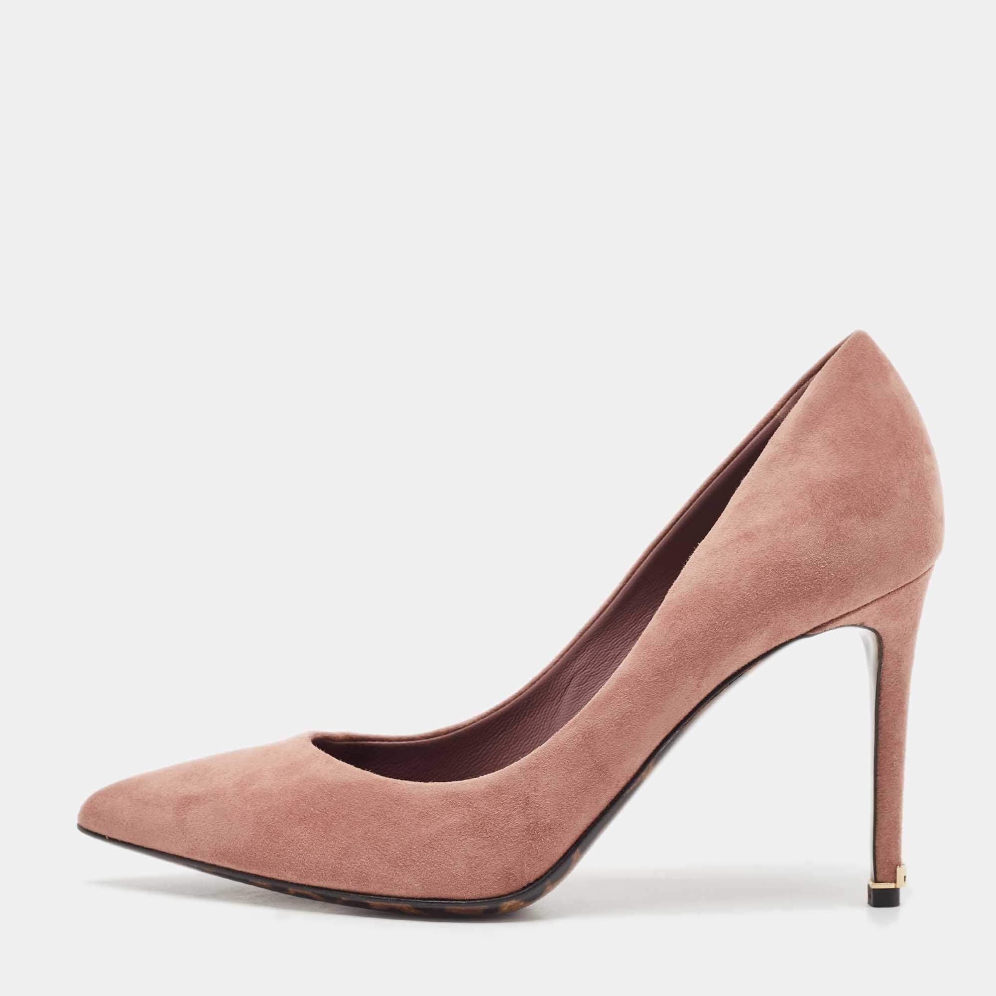 Dolce & Gabbana Old Rose Pink Suede Pointed Toe Pumps Size 35