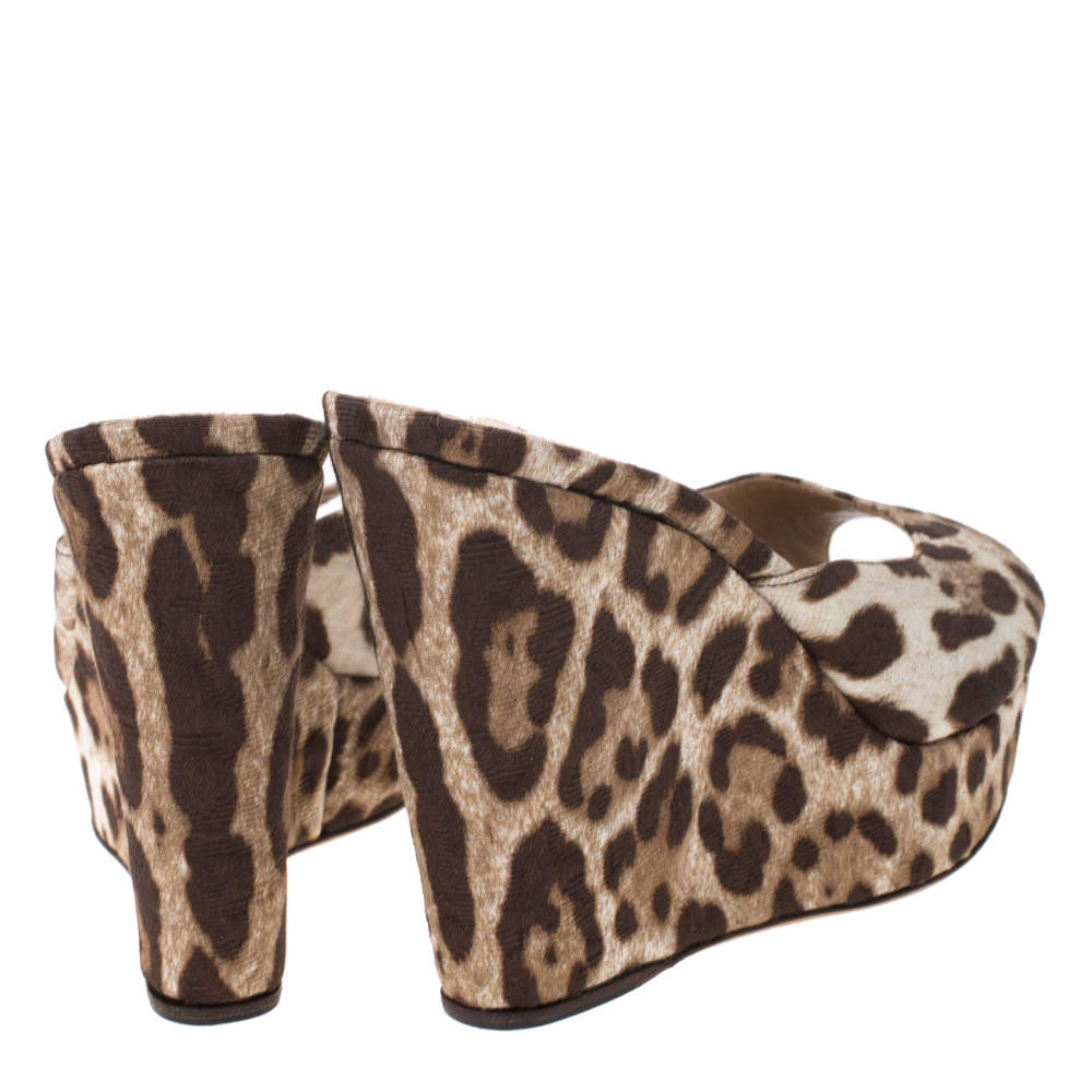 dolce gabbana leopard slides