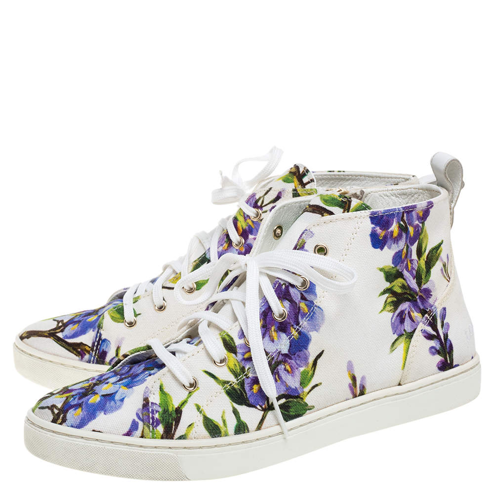 dolce gabbana floral sneakers